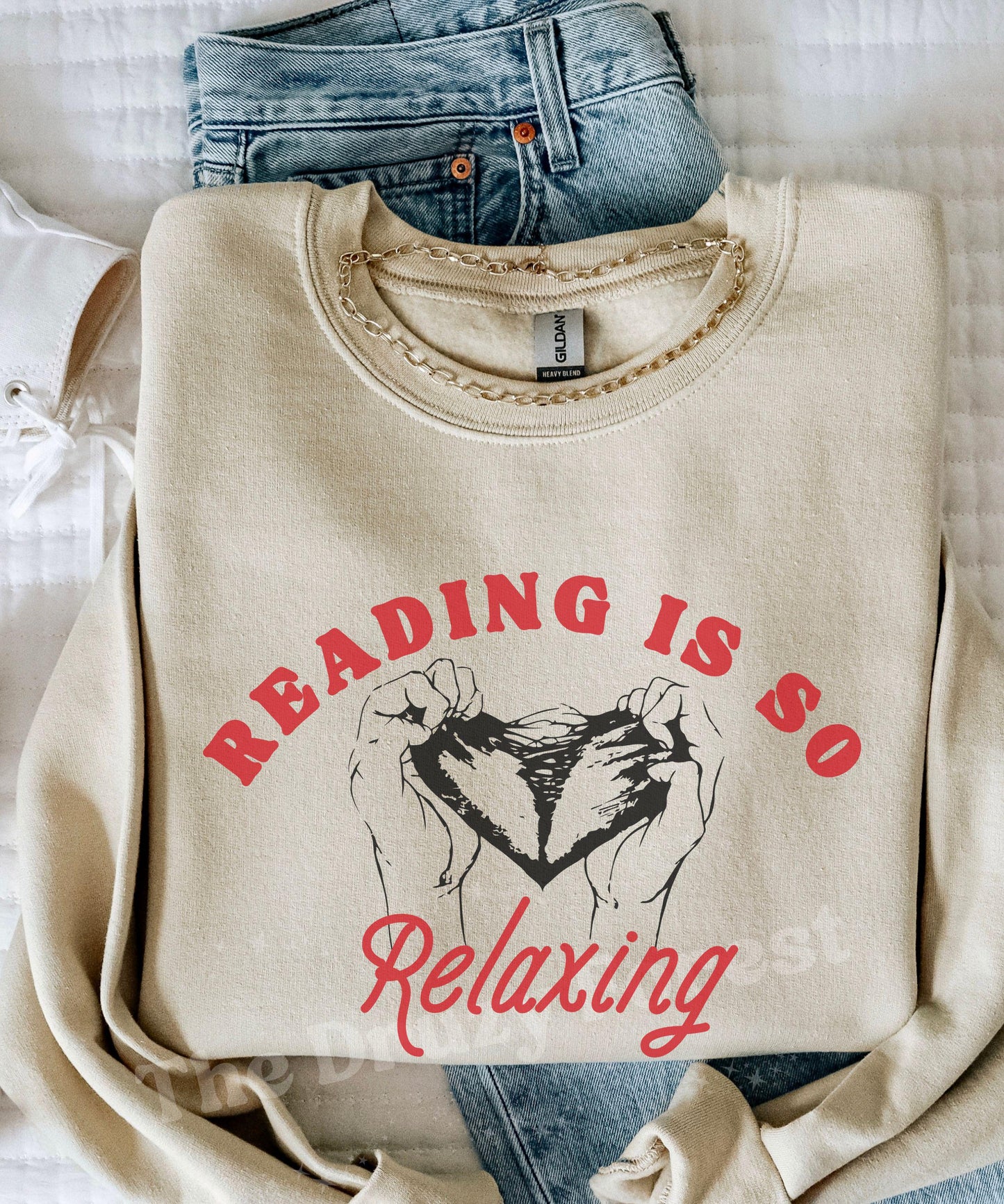 Reading Is So Relaxing Sweatshirt: Bookish Meme Shirt, Emotionally Destroyed By Books, Dark Romance Book Merch, Mood Reader Booktock Merch