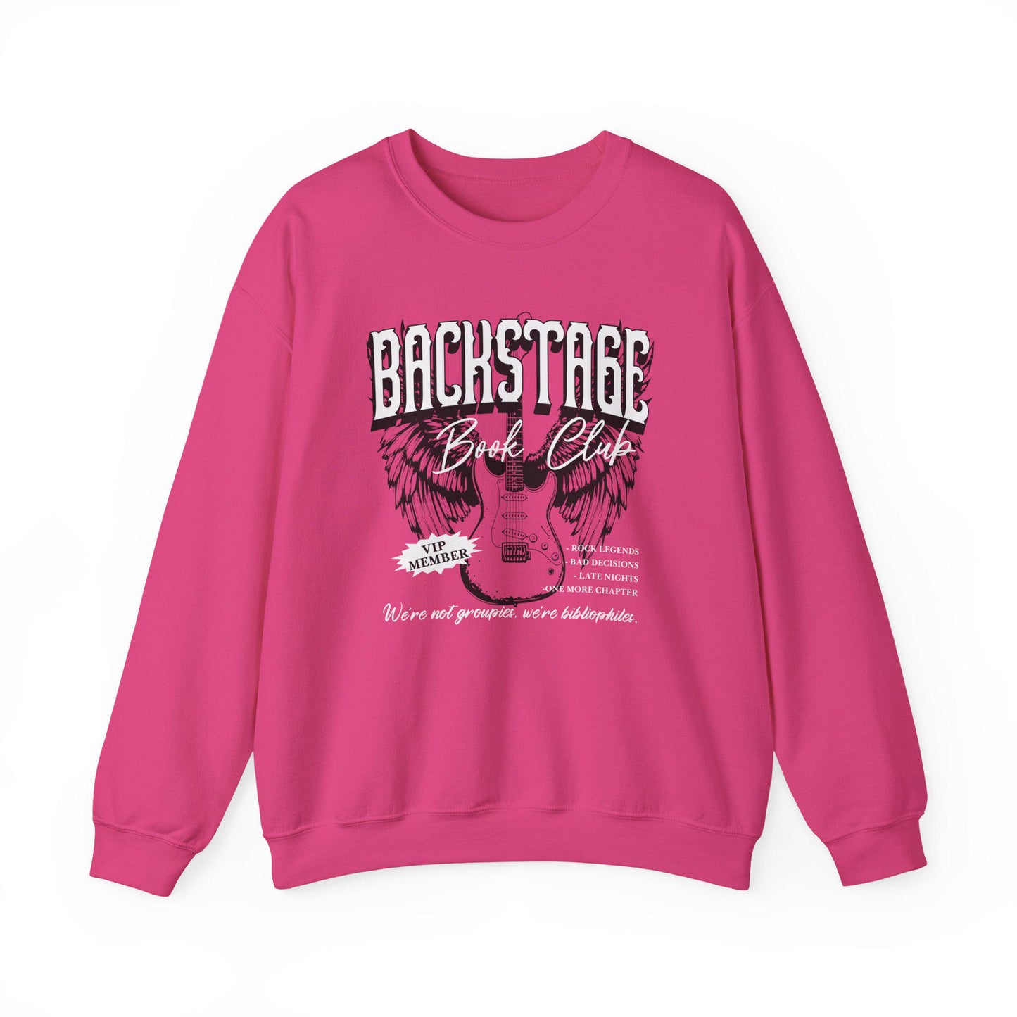 Backstage Book Club Sweatshirt: Rock Romance Books Merch, Just One More Chapter Sweatshirt, Dark Romance Shirt, Late Night Reader Sweatshirt