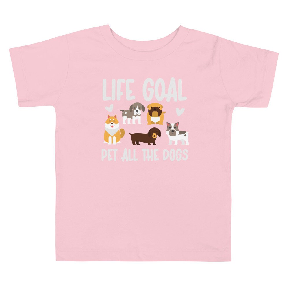 Life Goal Pet All The Dogs Shirt for Kids, Dog Shirt for Girls, Youth Shirt for Dog Lover, Life Goals Shirt, Animal Lover Gift Girl