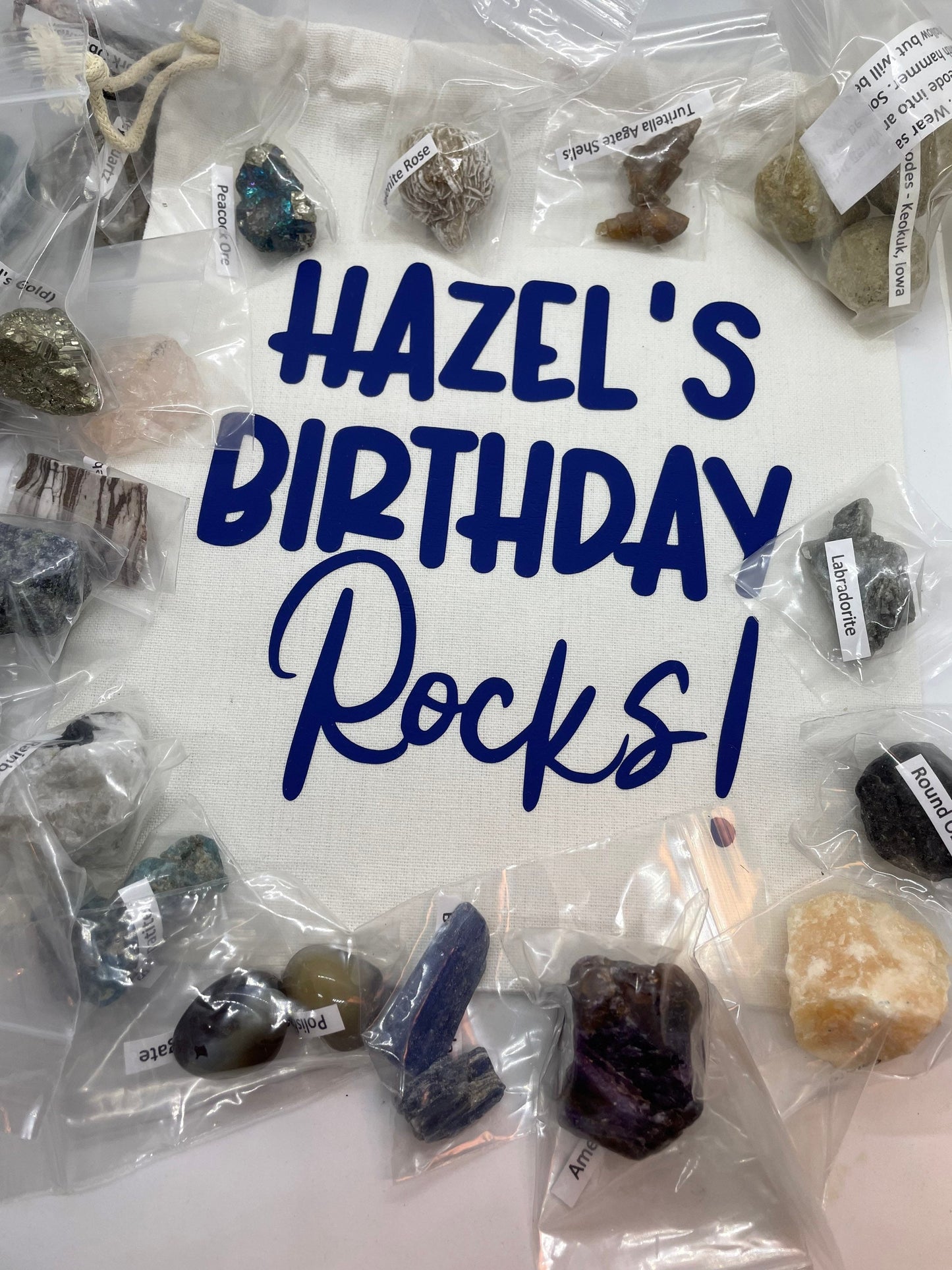 Crystal Birthday Gift Box, Birthday Activity for Kids, Personalized Birthday Rocks, Geology Birthday, Gemstone Gift Box, STEM Science Set