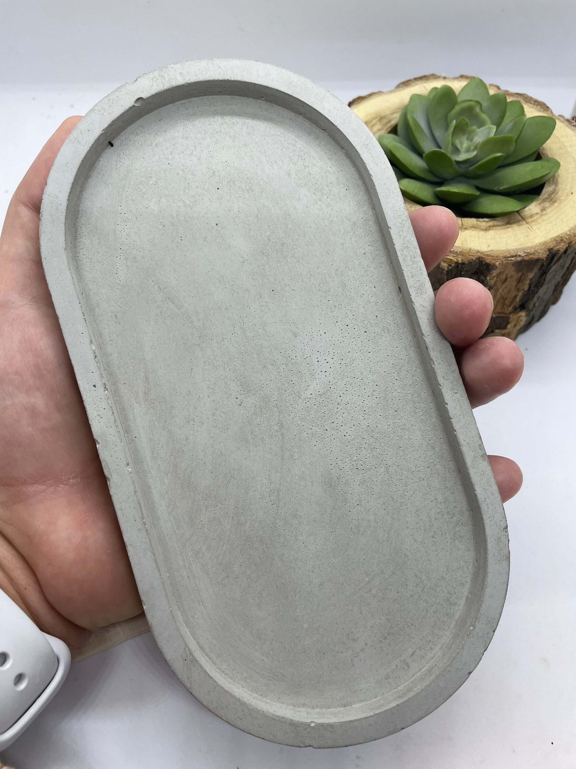 Gem and Mineral Collection, Gifts For Him Unique, Gemstone and Concrete Tray Set, Groomsmen Gift, Men’s Valentine Gift, Anniversary Gift