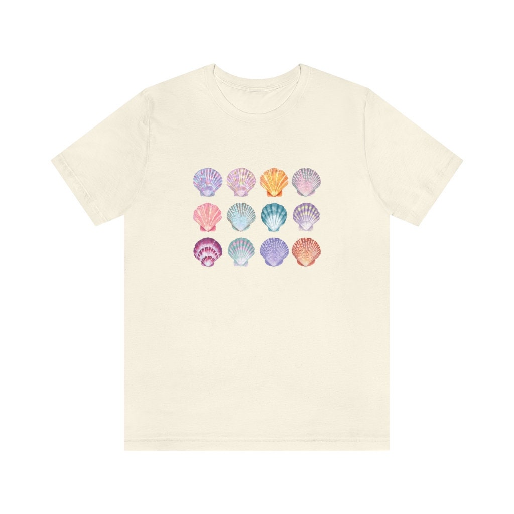 Watercolor Shell Shirt Sea Shell Crustaceancore Under The Sea Shirt Beach Aesthetic Crustacean Core Beach TShirt Mermaid Shirt Ocean Tee