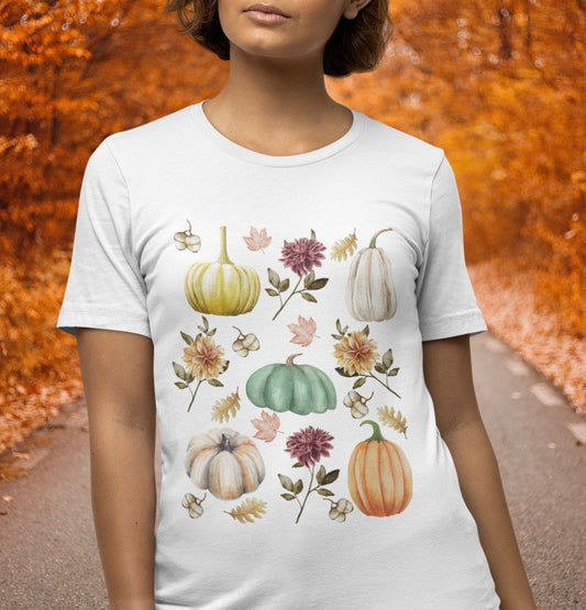 Pumpkin Patch Shirt Fall Cottagecore Clothes Forestcore Fairycore Cottage Core Shirt Botanical Shirt Fall Leaves Shirt Autumn Leaves Shirt