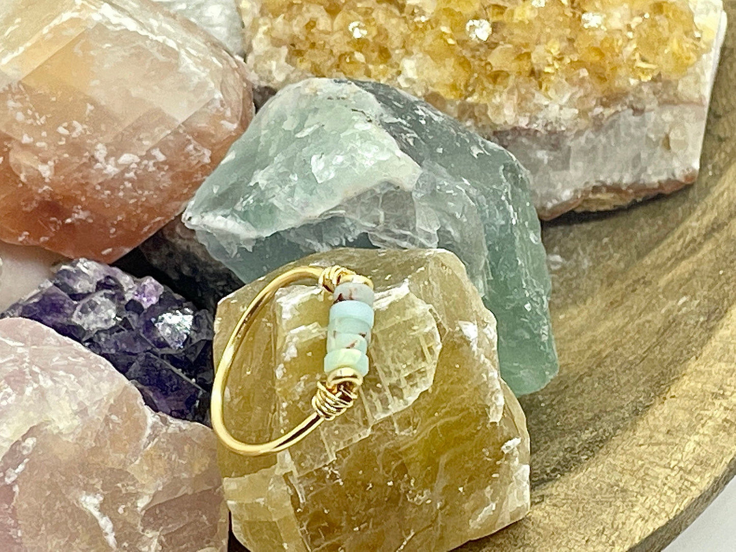 Jasper Ring, Wire Wrapped Ring With Stone, Indie Jewelry, Wire Wrapped Ring, Preppy Jewelry, Aesthetic Rings, Trendy Rings,