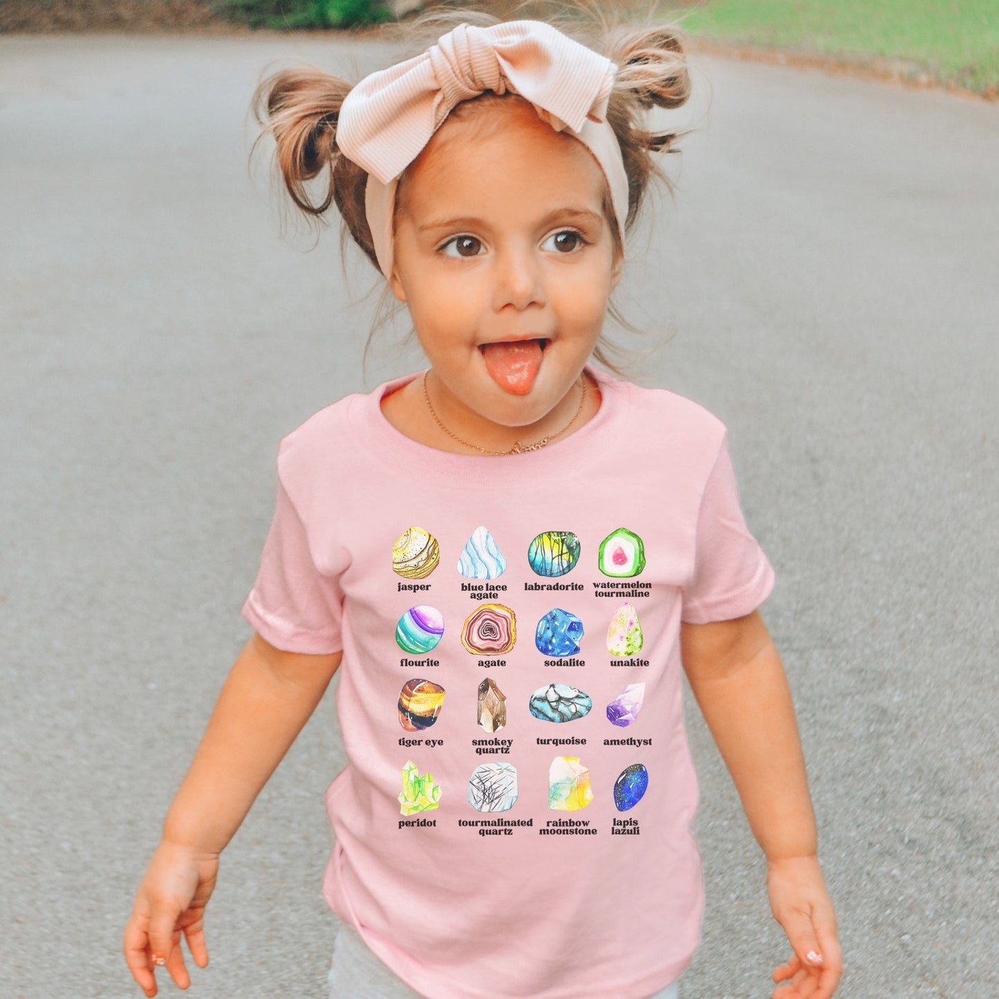 Kids Crystal T-shirts, Crystal Shirt For Toddlers, Gem and Mineral Shirt, Educational Gift Interactive Shirt For Kids, Mystical Shirt Girl