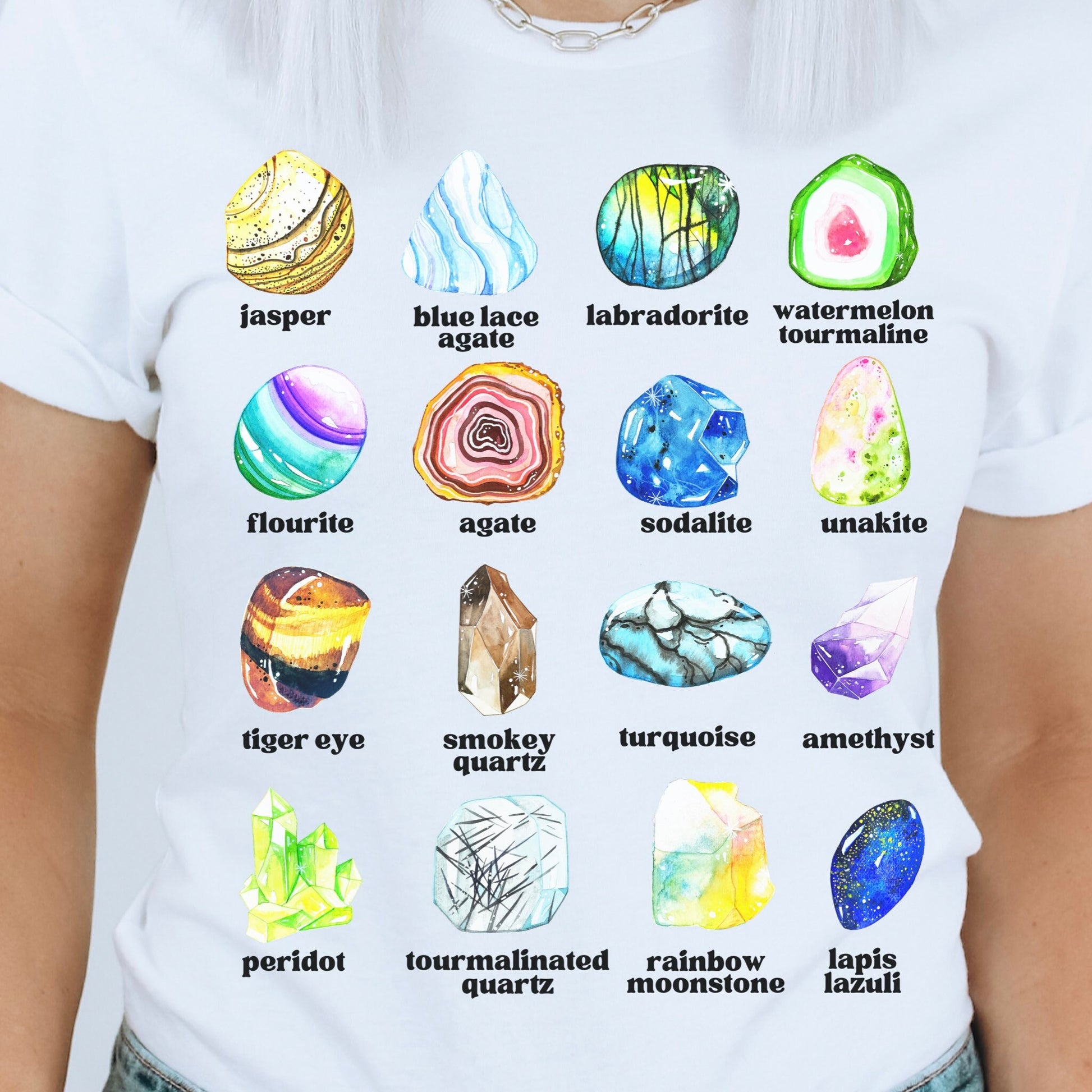 Crystal Shirt Mystical shirt Gemstone and Minerals Shirt Gift for Rock lovers Crystal Lover Gift Geology Shirt Science Shirt Crystal Tee