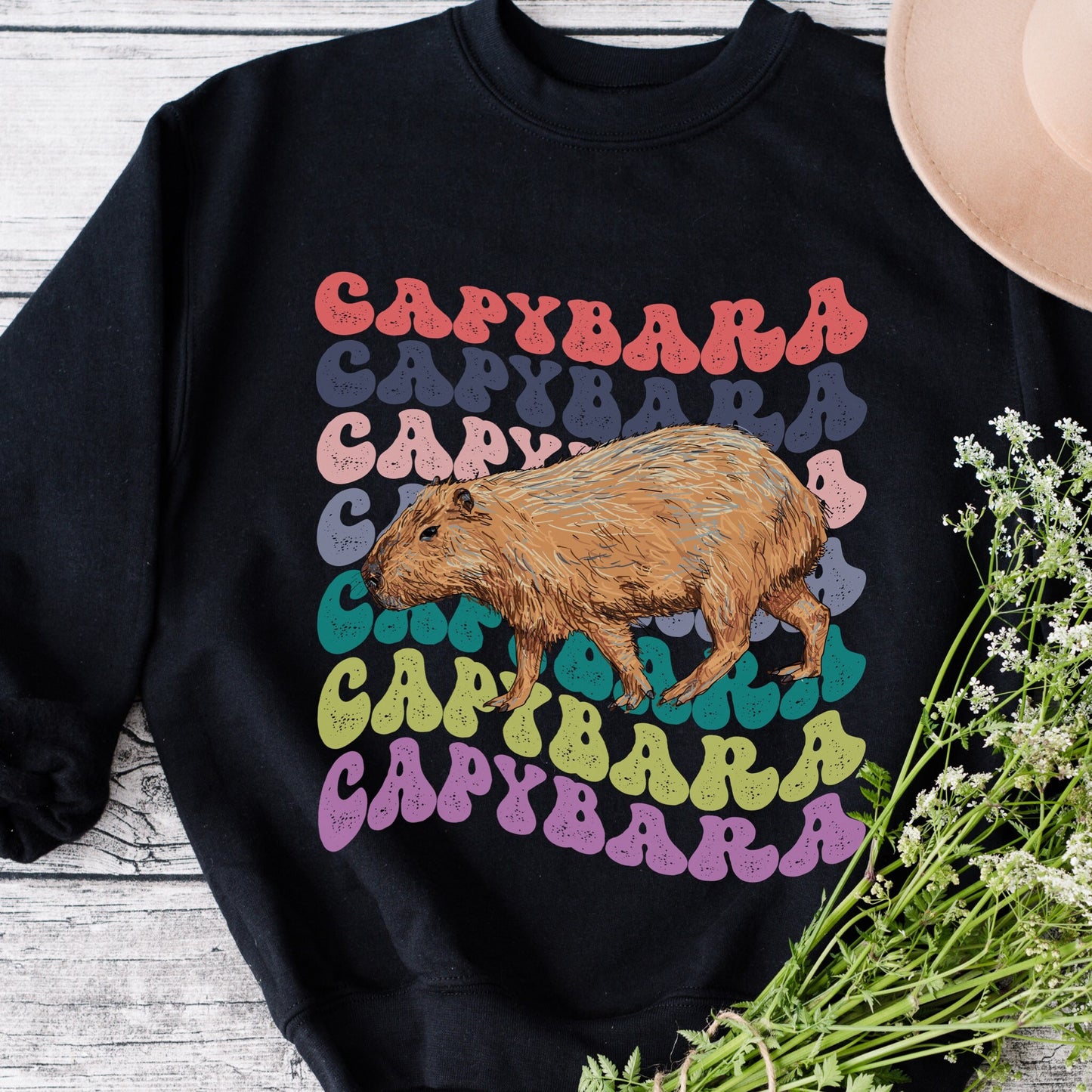 Capybara Shirt, Capybara Sweatshirt, Retro Crewnecks, Preppy Sweatshirt, Capybara Gift, Capybara Lover