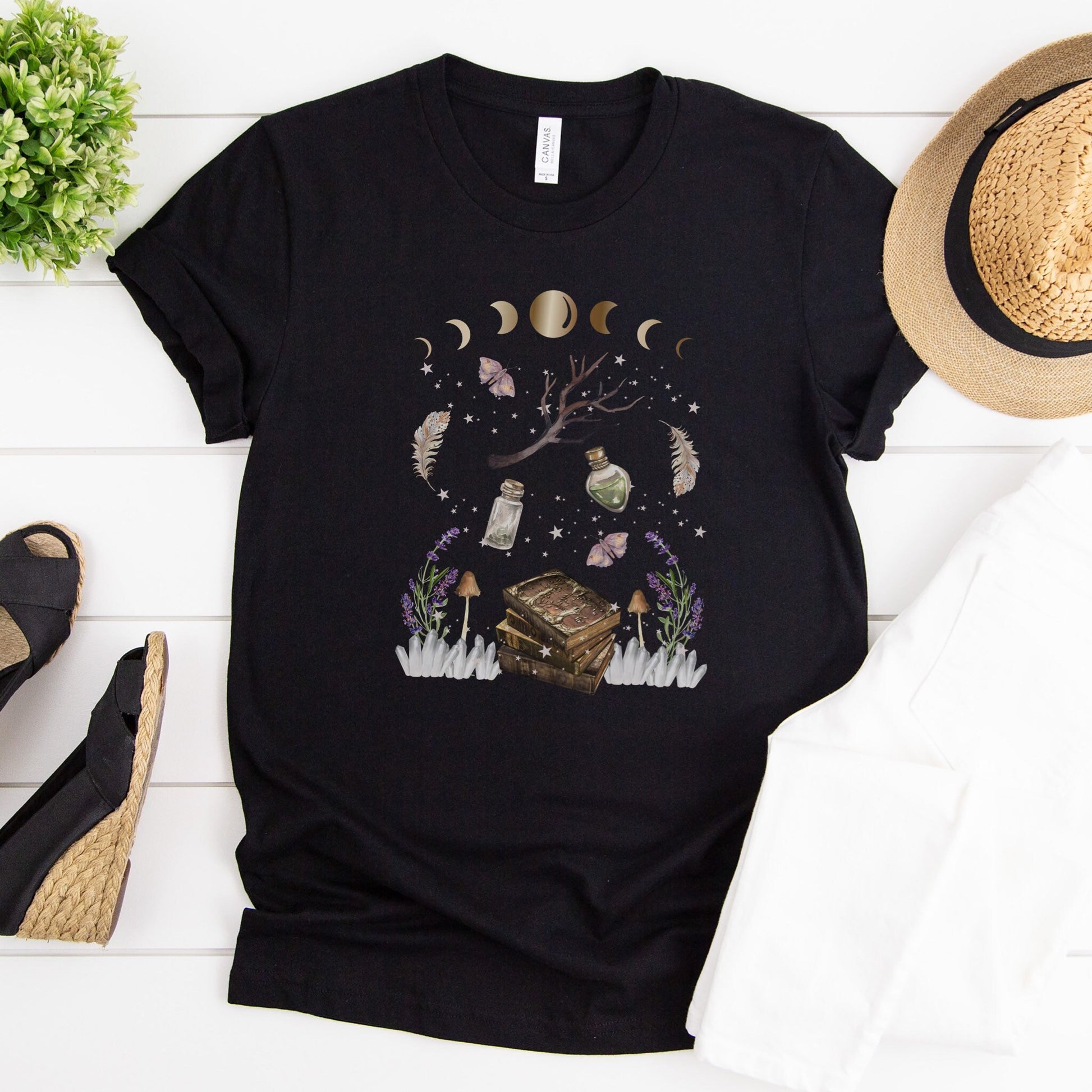 Fairy Grunge Shirt Grunge Fairycore Fairy Core Clothes Mystical Shirt Mushroom Shirt Witchy Clothes Cottagecore Clothes Dark Academia