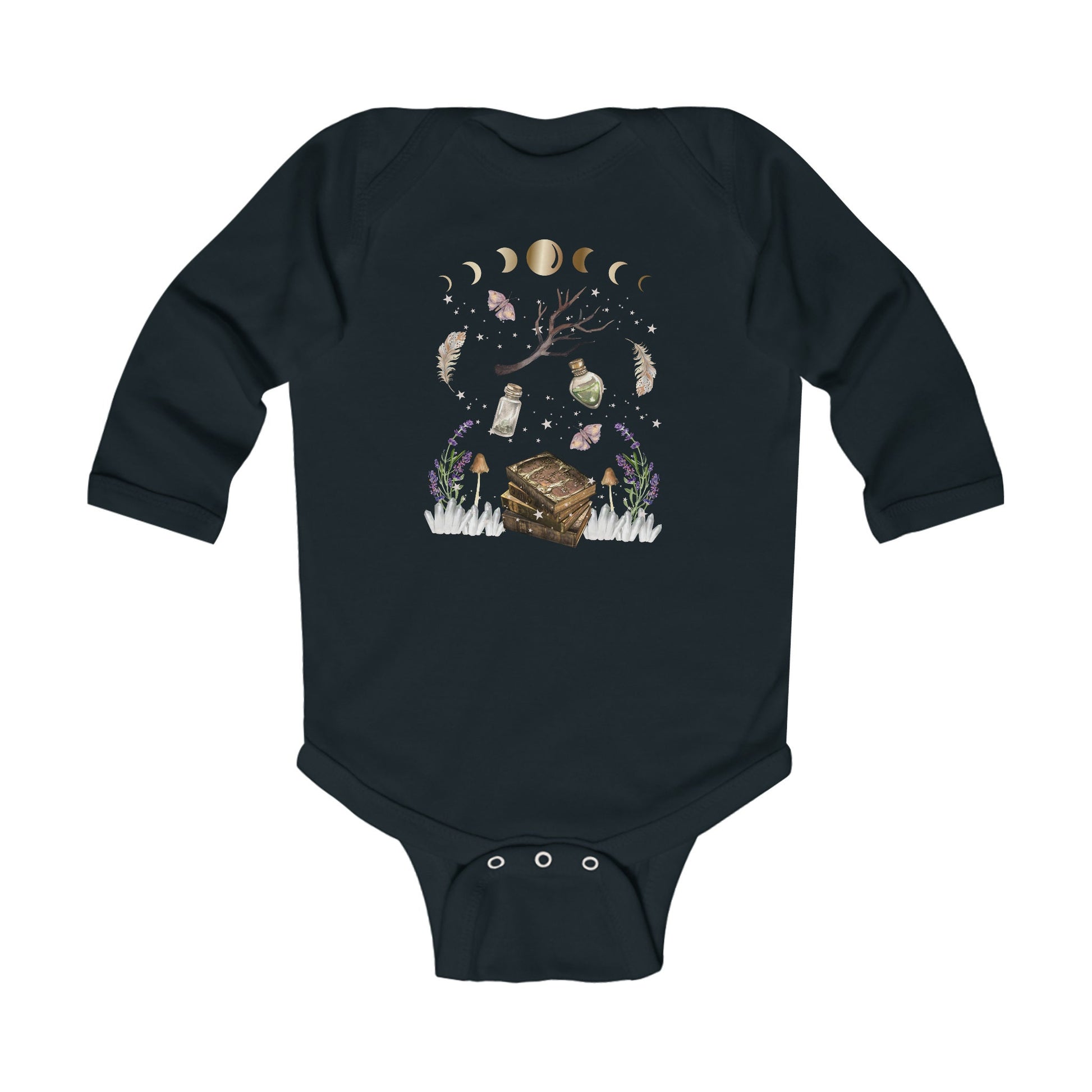 Fairy Grunge Baby Bodysuit, Wizard Baby Bodysuit, Fairy Core Baby Clothes, Dark Cottagecore Baby, Dark Academia Baby Clothes, Witchy Baby