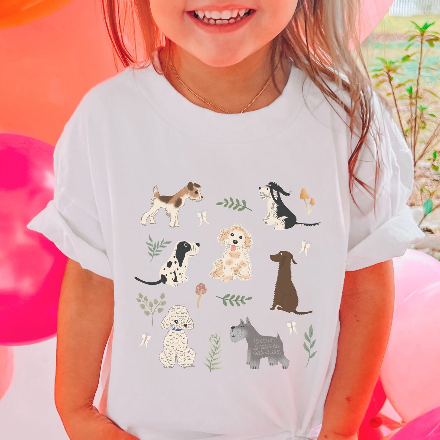 Kids Dog Shirt Toddler Dog Shirt Kids Cottage Core Clothes Dog Lover Gift Puppy Shirt for Girls Youth Shirt Dog Lover Animal Lover Gift Girl