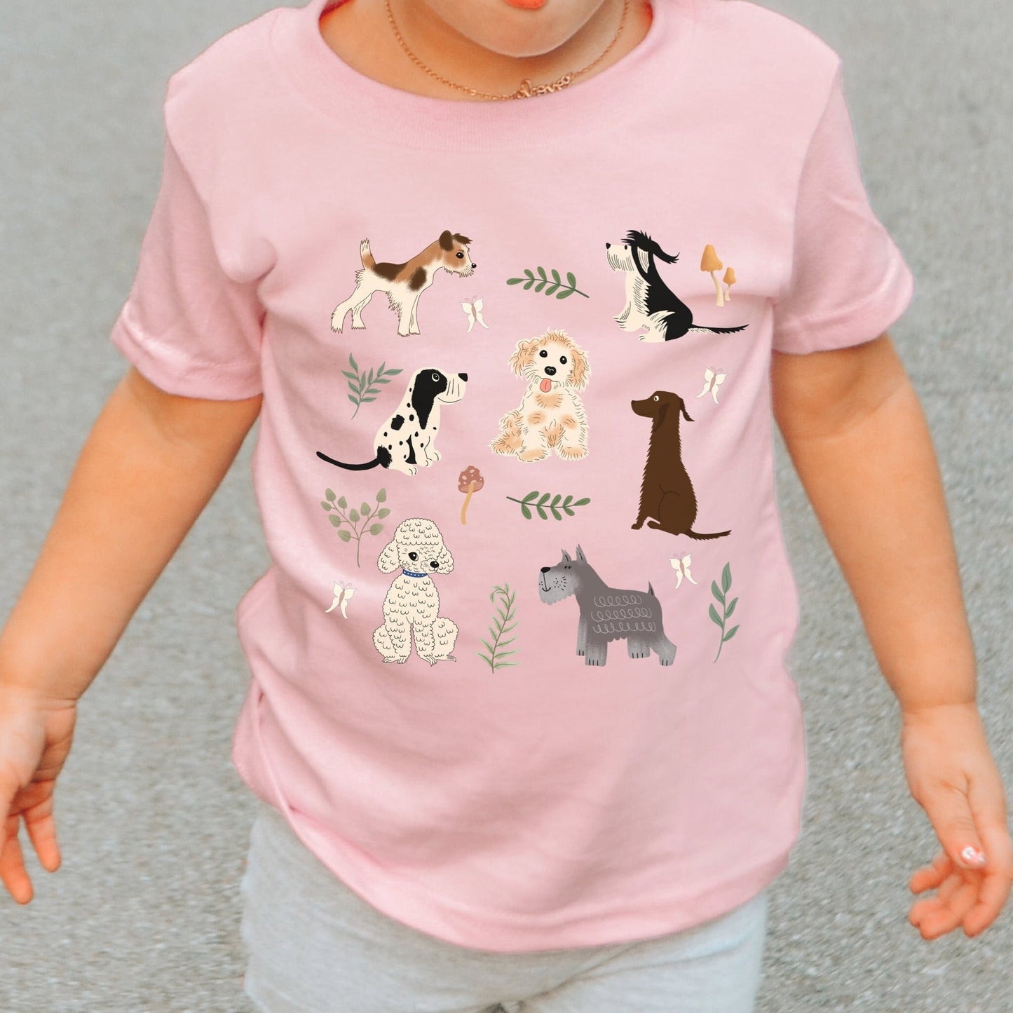 Kids Dog Shirt Toddler Dog Shirt Kids Cottage Core Clothes Dog Lover Gift Puppy Shirt for Girls Youth Shirt Dog Lover Animal Lover Gift Girl