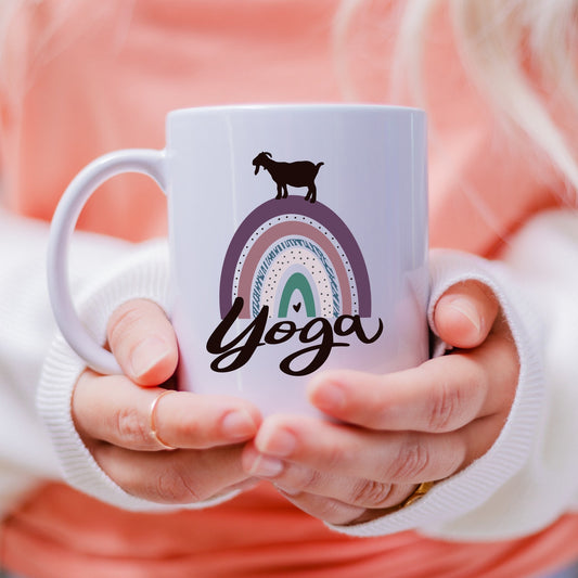 Goat Yoga Coffee Mug, 11 0z Coffee Mug, 15 oz Coffee mug, Large coffee Mug, Yoga gifts For Her Yoga Gift Yoga Teacher Gift Goat Mug Yoga Mug