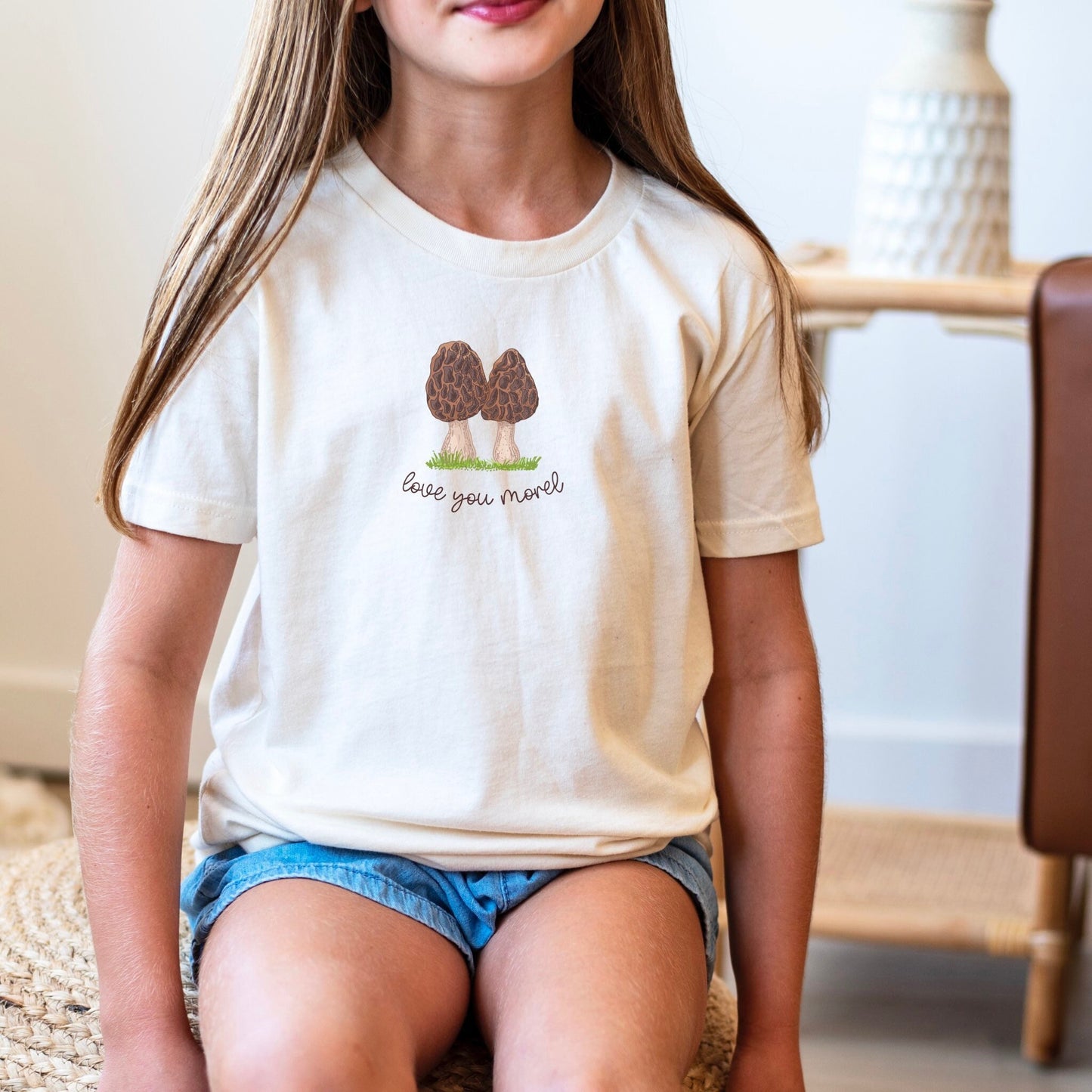 Mushroom Shirt For Kids, Toddler Mushroom Shirt, Youth Mushroom Shirt, Morel Shirt, Love You Morel, Matching Child Shirt, Girls Mushroom Tee