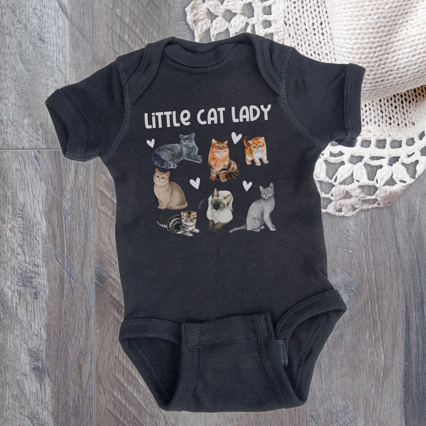 Little Cat Lady Baby Girl Cat Bodysuit Cat Shirt Baby Girl Cat Baby Shower Cat Lover Baby Gift for Cat Lover Kitten Baby Girl Bodysuit