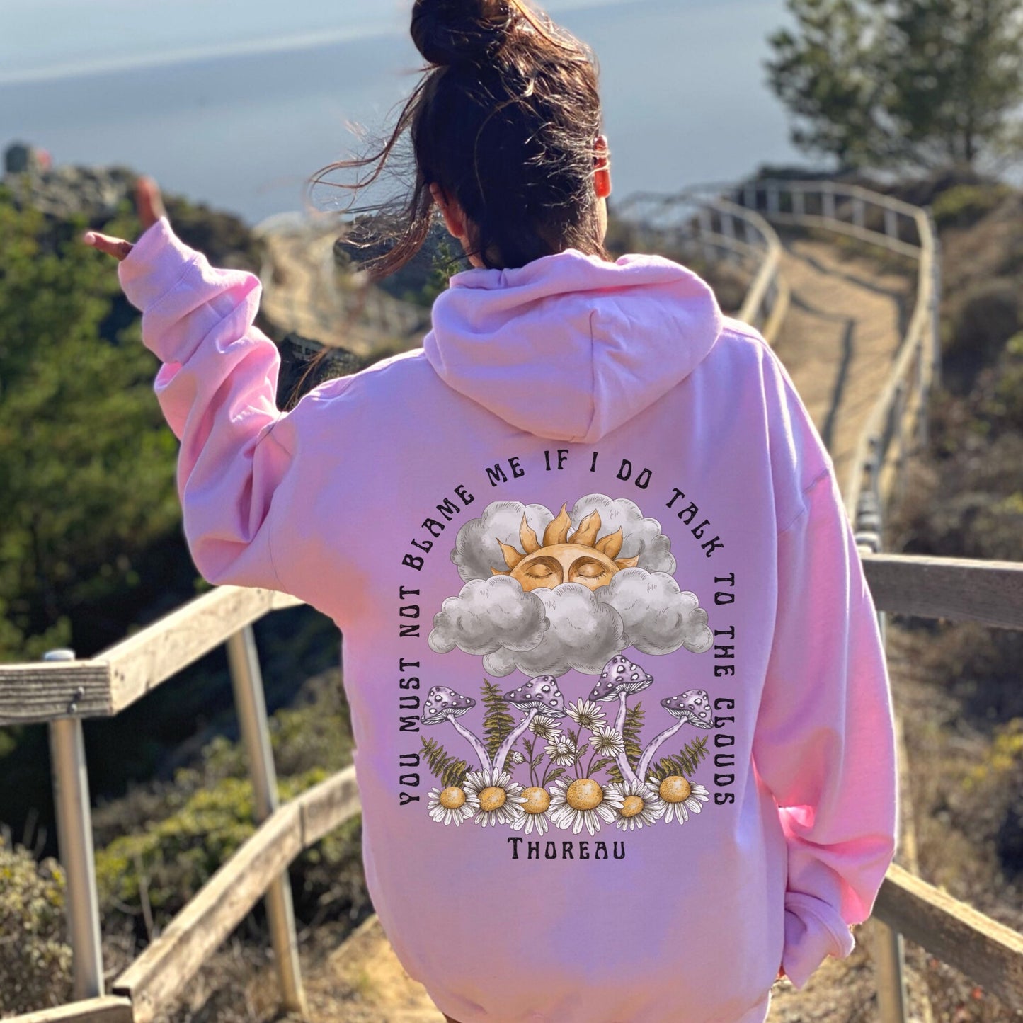 Mushroom Hoodie Sunshine Hoodie Henry David Thoreau Cottagecore Clothes Thoreau Quote Shirt Goblincore Fairy Core Light Academia Sweatshirt