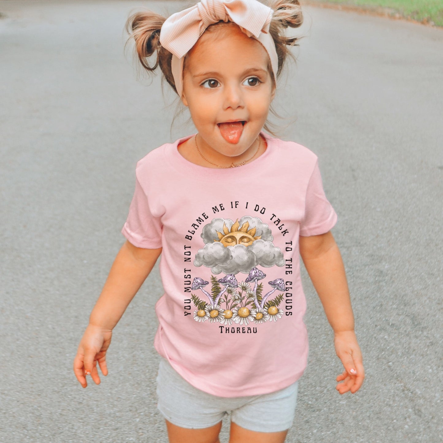 Mushroom Shirt Kids Thoreau Quote Sunshine Shirt Girls Literary Shirt Youth Bookish Gift Toddler Nature Shirt Poet Shirt Kids Light Academia