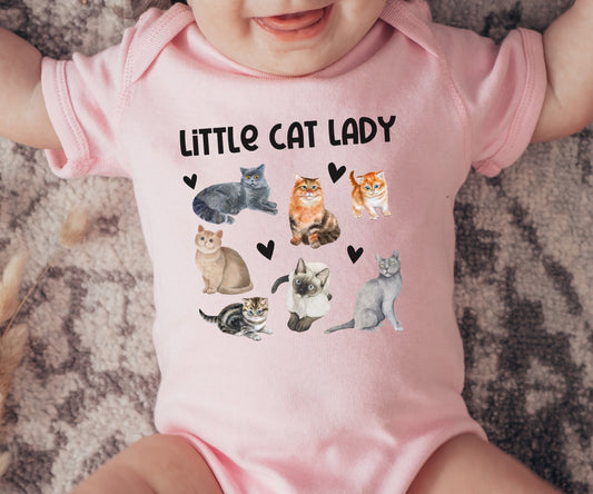 Little Cat Lady Baby Girl Cat Bodysuit Cat Shirt Baby Girl Cat Baby Shower Cat Lover Baby Gift for Cat Lover Kitten Baby Girl Bodysuit
