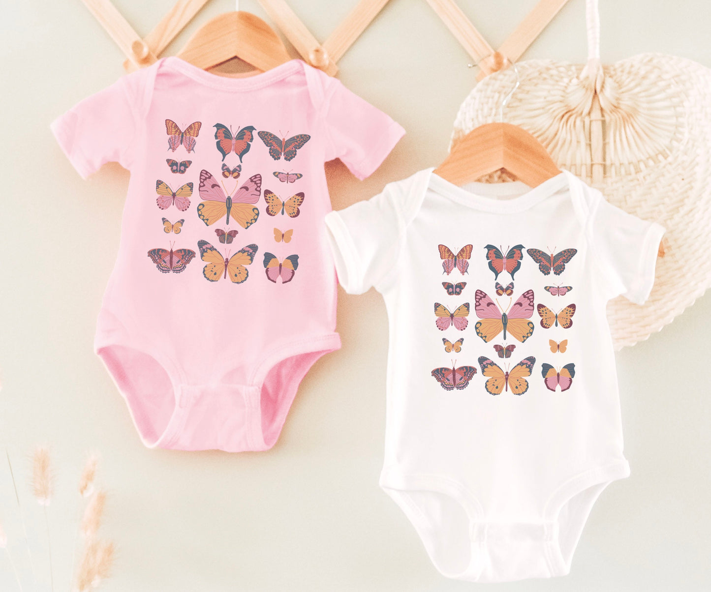 Butterfly Bodysuit for Baby Girl, Cottagecore Baby Girl Clothes, Butterfly Birthday Bodysuit, Fairycore Baby Clothes, Moth Baby Clothes