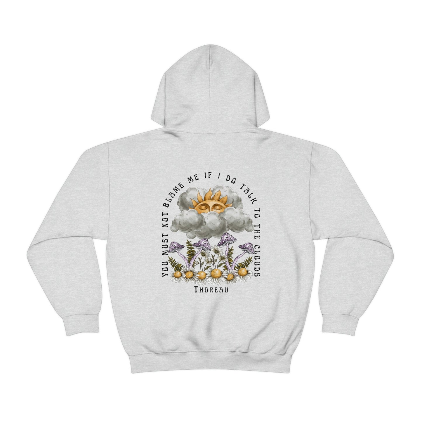 Mushroom Hoodie Sunshine Hoodie Henry David Thoreau Cottagecore Clothes Thoreau Quote Shirt Goblincore Fairy Core Light Academia Sweatshirt