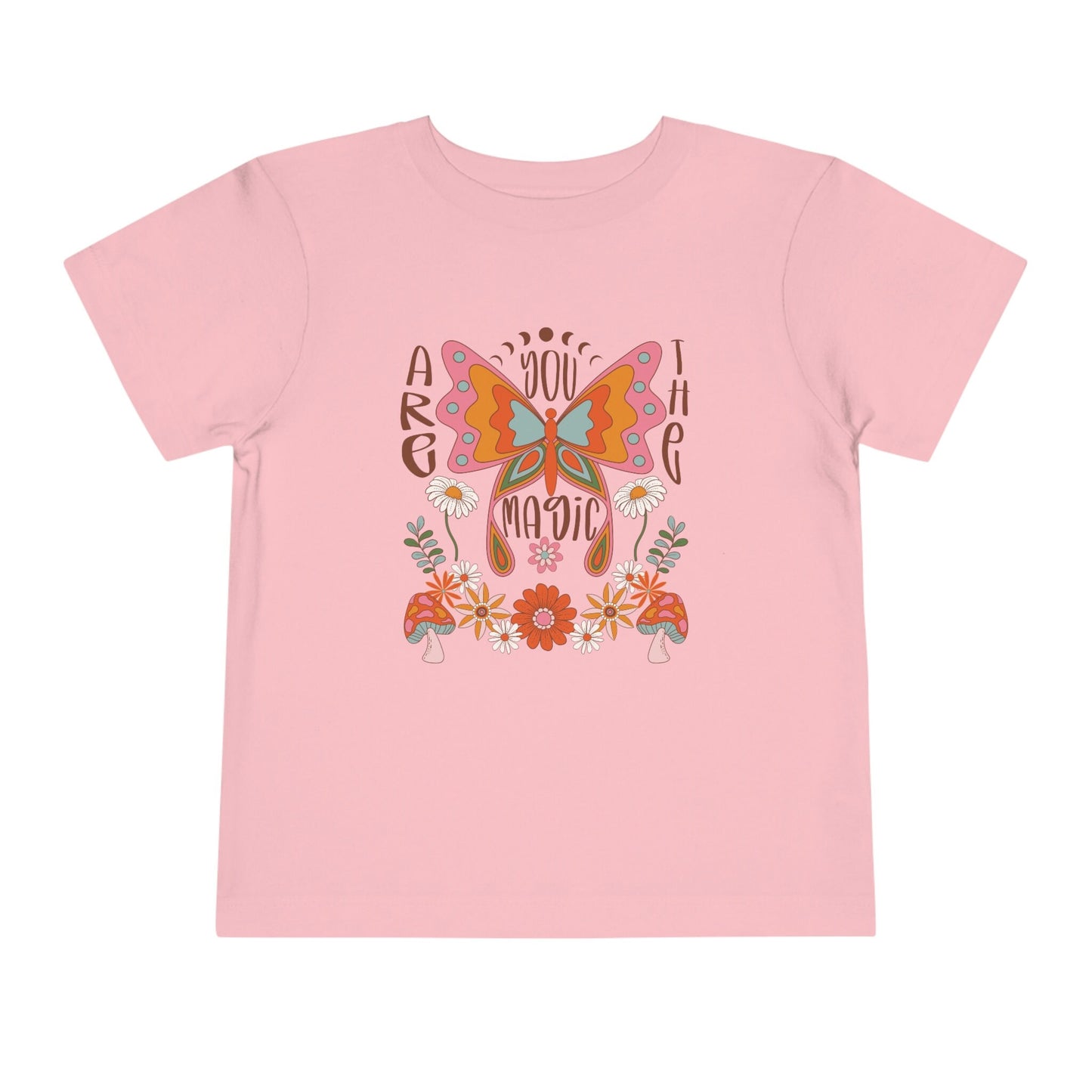 Butterfly Shirt Girl, Mushroom Shirt Toddler, Kids Shirts With Sayings, Aesthetic Shirt Girls Magic Mushroom Shirt Retro Flower Hippie Tee