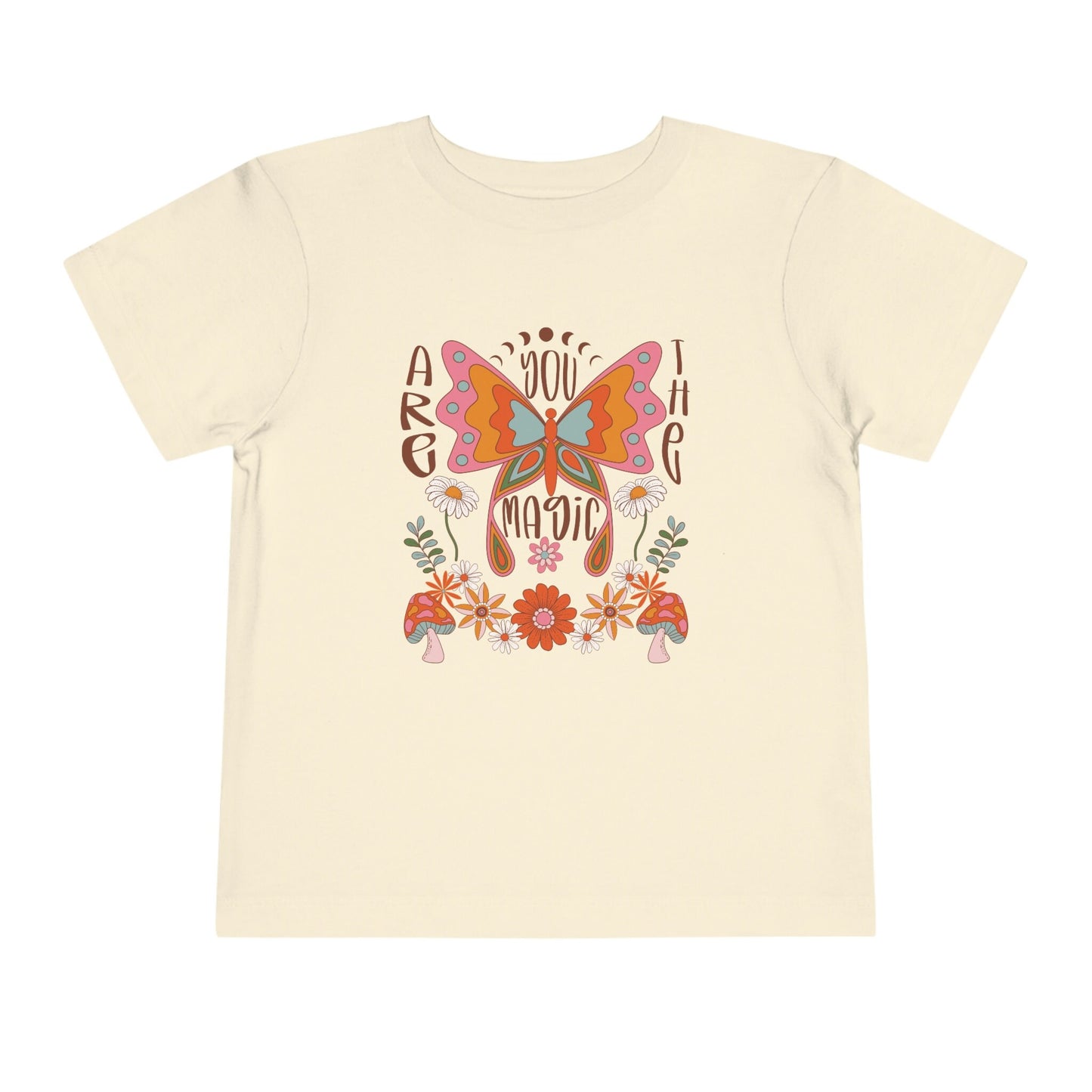 Butterfly Shirt Girl, Mushroom Shirt Toddler, Kids Shirts With Sayings, Aesthetic Shirt Girls Magic Mushroom Shirt Retro Flower Hippie Tee