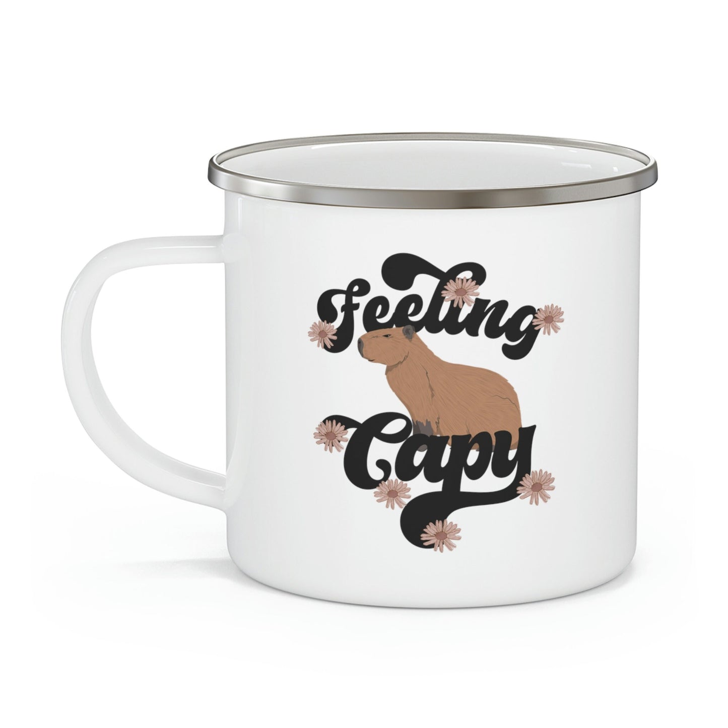 Capybara Camp Mug, Feeling Capy, Retro Capybara Mug, Capybara Gifts, Animal Lover Gift, Capybara Love, Cute Camping Mugs, Cute Animal Mugs