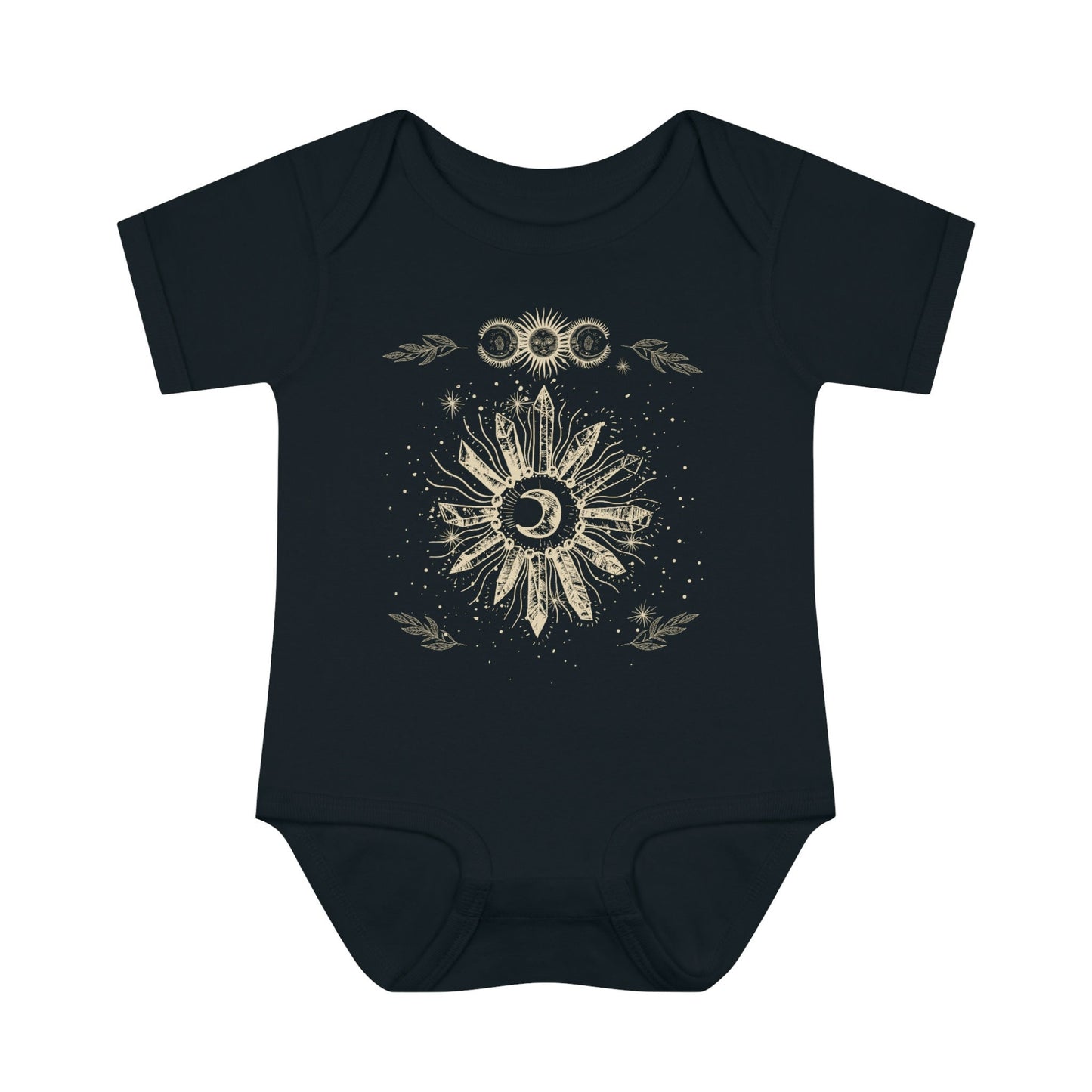 Sun and Moon Baby Bodysuit Boho Baby Bodysuit Mystical Baby Witchy Baby Clothes Goth Baby Clothes Alt Baby Shirt Hippie Crystal Bodysuit