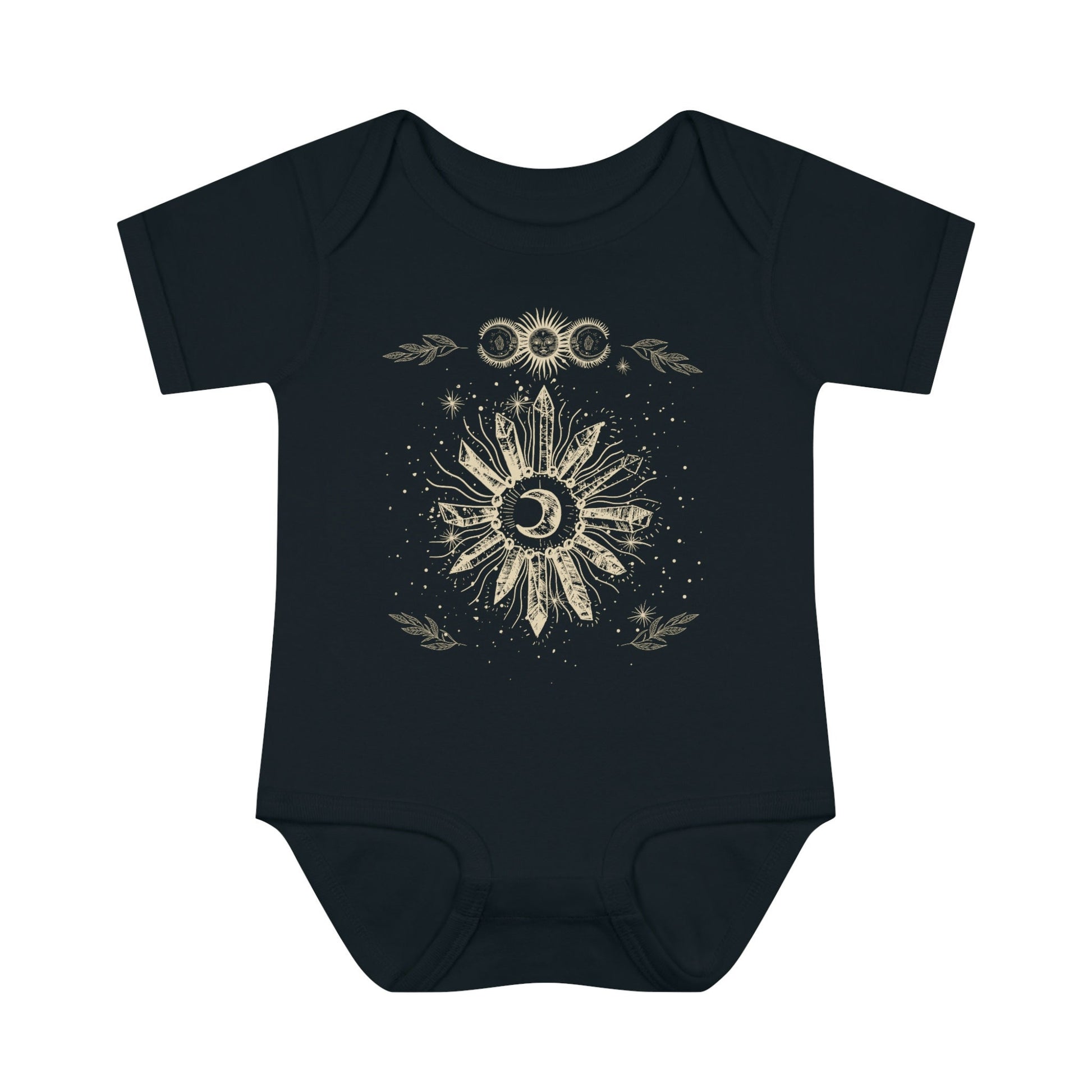 Sun and Moon Baby Bodysuit Boho Baby Bodysuit Mystical Baby Witchy Baby Clothes Goth Baby Clothes Alt Baby Shirt Hippie Crystal Bodysuit
