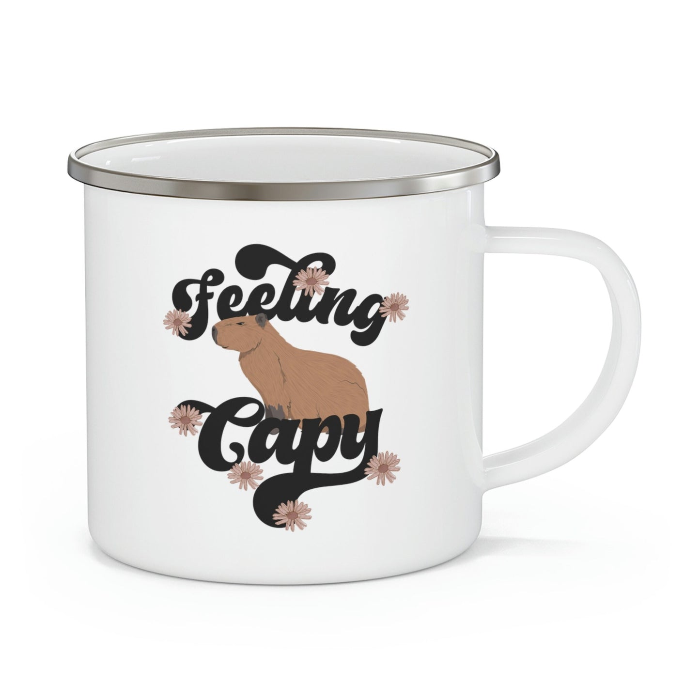 Capybara Camp Mug, Feeling Capy, Retro Capybara Mug, Capybara Gifts, Animal Lover Gift, Capybara Love, Cute Camping Mugs, Cute Animal Mugs