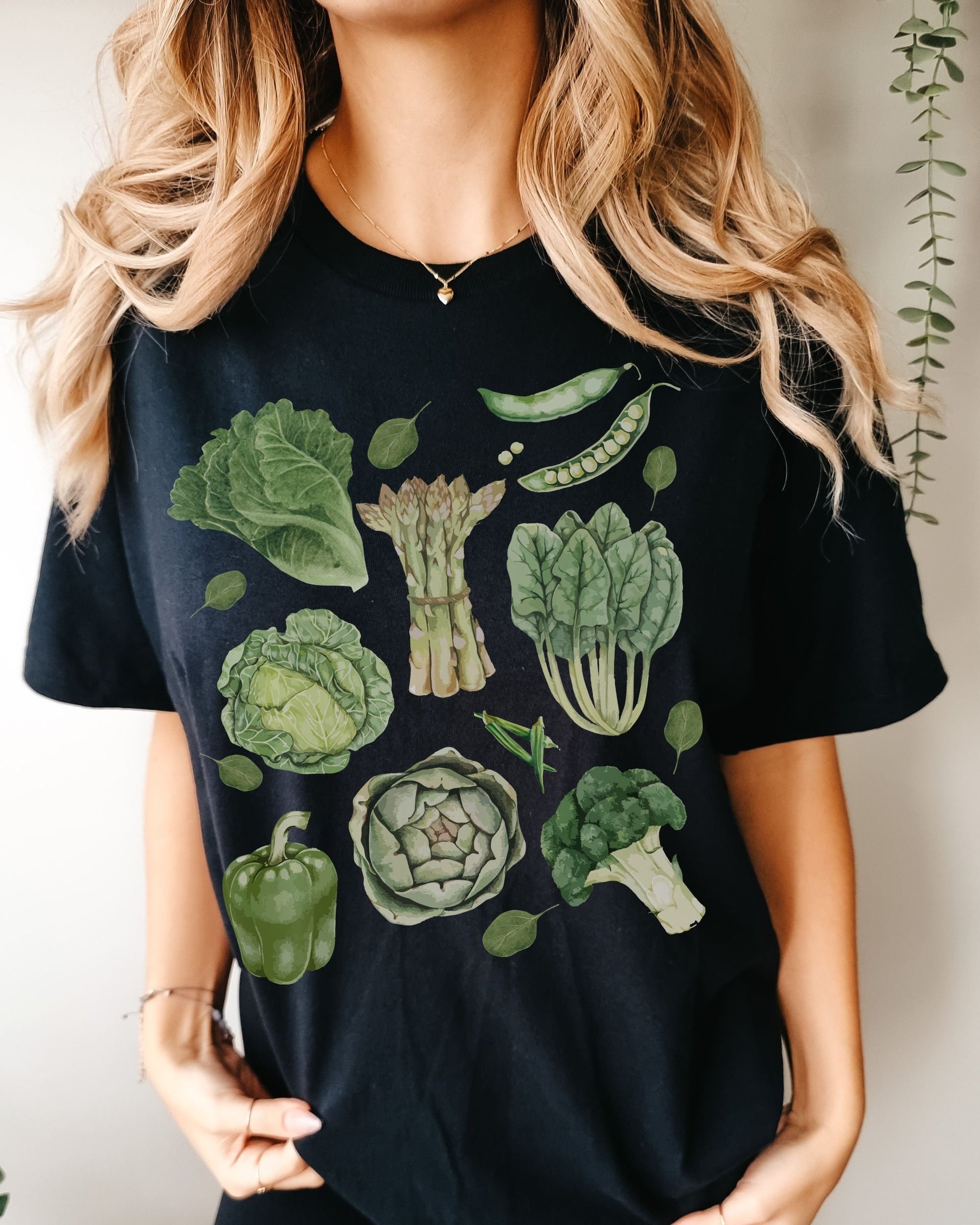 Veggie TShirt Comfort Colors Vegetable Shirt Vegetarian Shirt Vegan Shirt Green Vegetables Greens Lifestyle Fitness Tee Green Veggies Lover