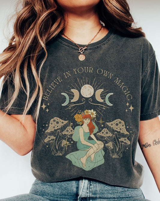 Female Empowerment Shirt Fairy Grunge Mushroom Shirt Comfort Colors® Dark Cottagecore Magic Mushroom Tshirt Whimsigoth Goth Cottagecore Tee