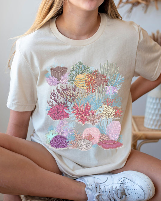 Coral Reef Shirt For Kids Mermaidcore Shirt Toddler Oceancore Shirt Girl Kids Ocean Shirt Beach Shirt for Toddler