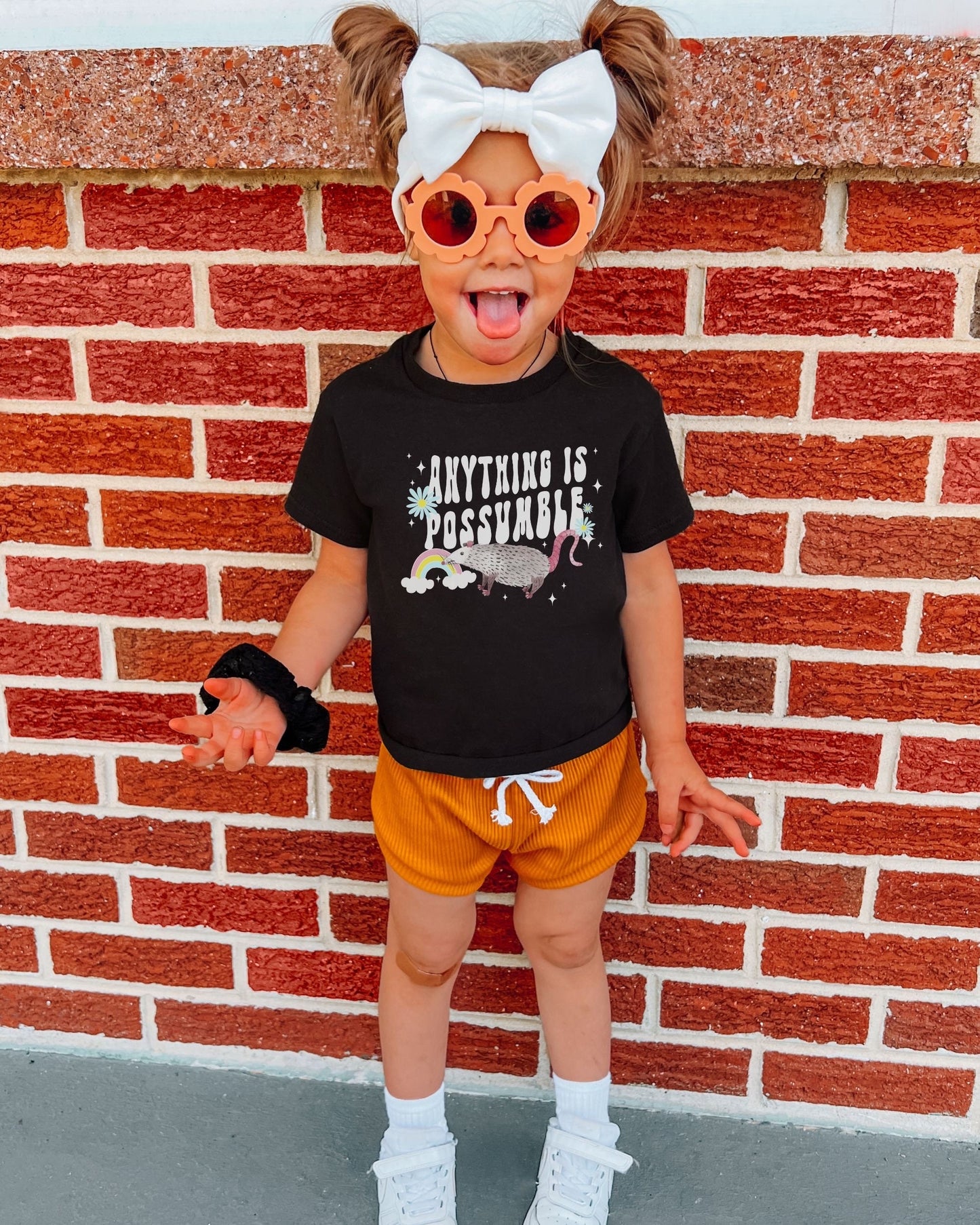 Possum Shirt for Kids Opossum Shirt Toddler Possum Gift for Kids Retro Rainbow Animal Tee for Kids Positive Tshirt for Youth Toddler