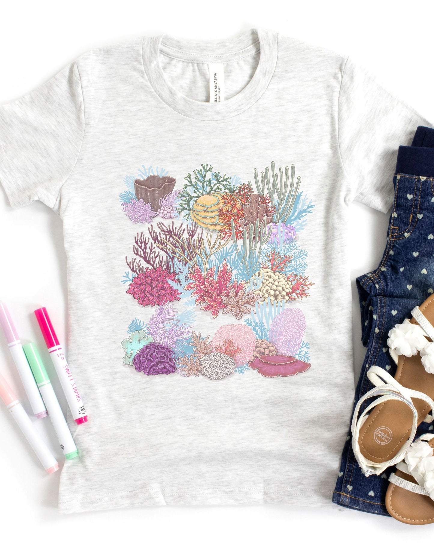 Coral Reef Shirt For Kids Mermaidcore Shirt Toddler Oceancore Shirt Girl Kids Ocean Shirt Beach Shirt for Toddler