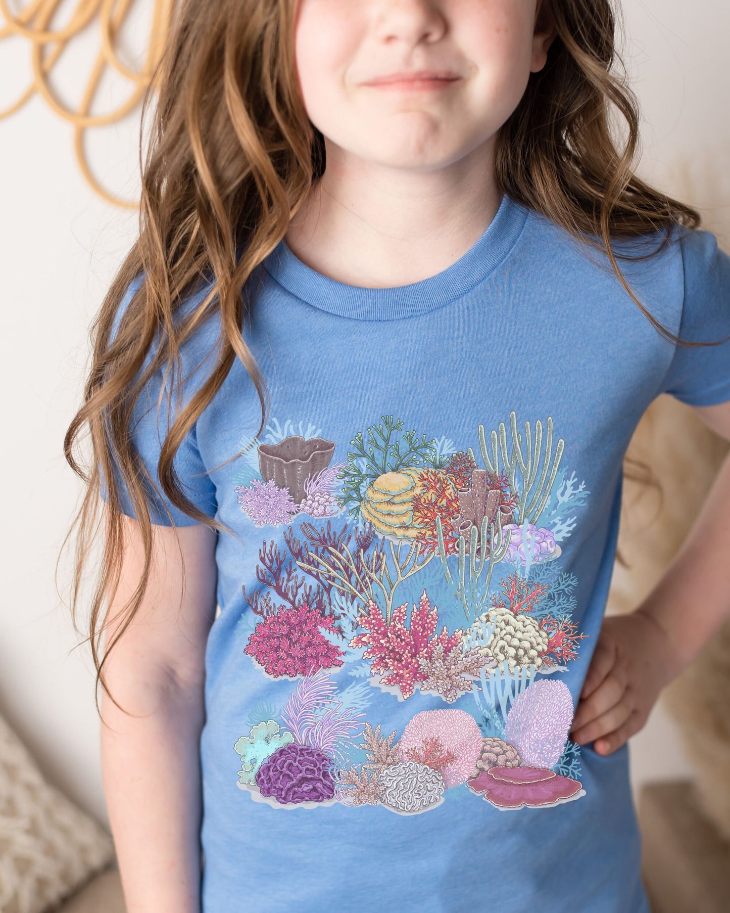 Coral Reef Shirt For Kids Mermaidcore Shirt Toddler Oceancore Shirt Girl Kids Ocean Shirt Beach Shirt for Toddler