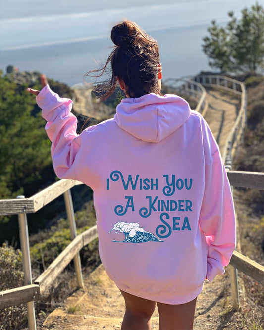 Kindness Hoodie Mermaidcore OceanCore Sweatshirt Beach Hoodie Positive Quote on the back Hoodie Sea Hoodie Ocean Inspired Clothes