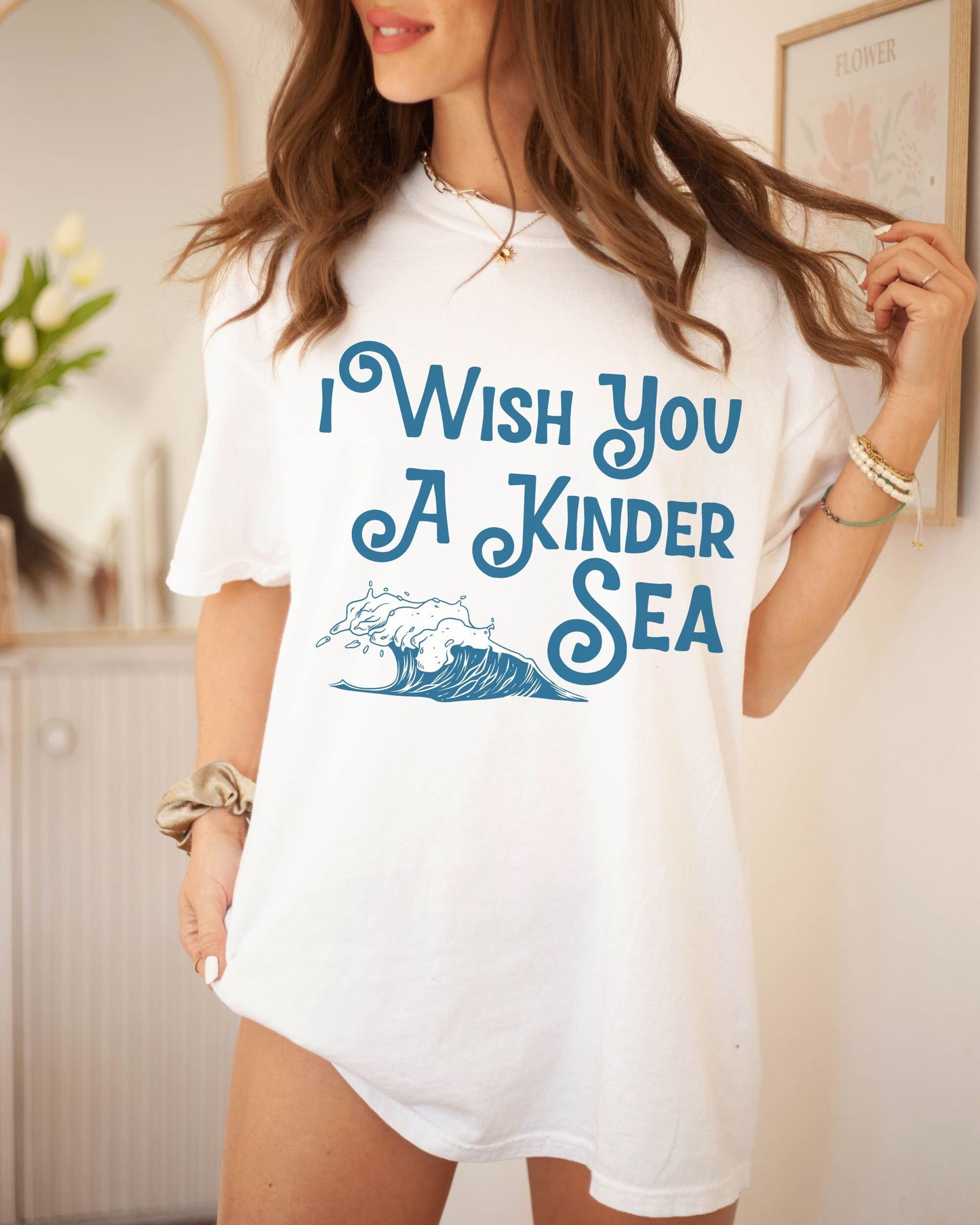 Kind Sea Comfort Colors® Shirt Kindness Quote Shirt Oceancore Nautical Shirt Aesthetic Beach Shirt MermaidCore Beachy Shirts Bookish Clothes