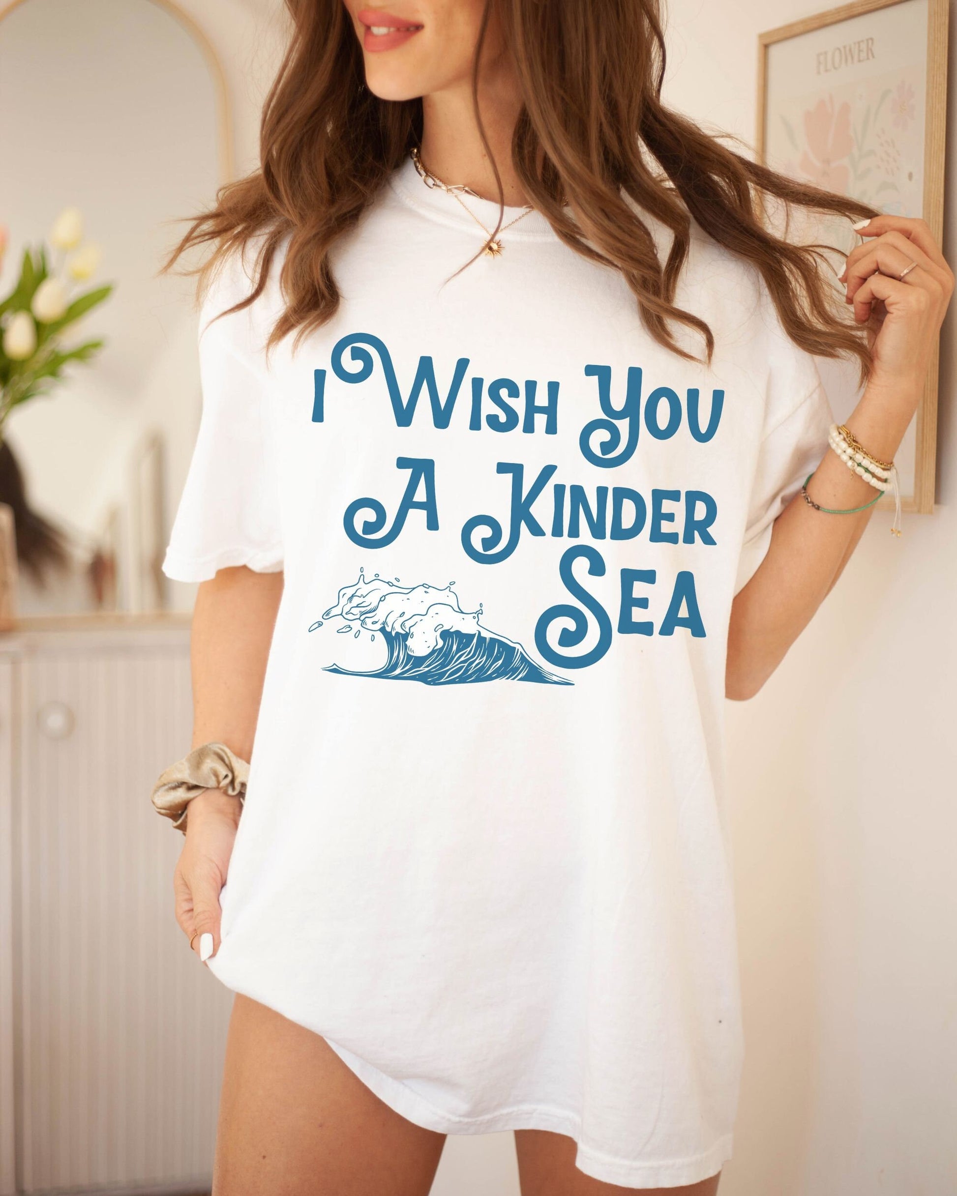 Kind Sea Comfort Colors® Shirt Kindness Quote Shirt Oceancore Nautical Shirt Aesthetic Beach Shirt MermaidCore Beachy Shirts Bookish Clothes