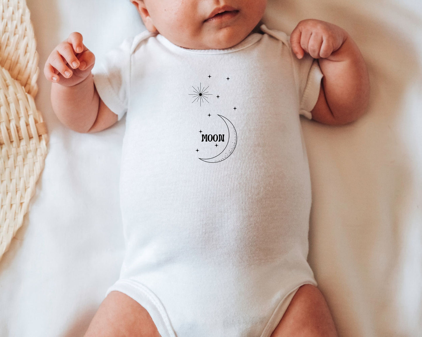Sun and Moon Bodysuit Minimalist Baby Twin Bodysuits Gender Neutral Mystical Baby Multiples Gifts Best Friends Baby Bodysuit Boy Girl Twins