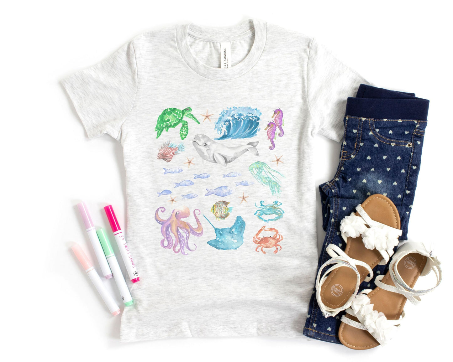 Ocean Shirt Kids Octopus Shirt Oceancore Mermaidcore Mermaid Core Mermaid Aesthetic Shirt Crustaceancore Summer Vacation Birthday Shirt Girl