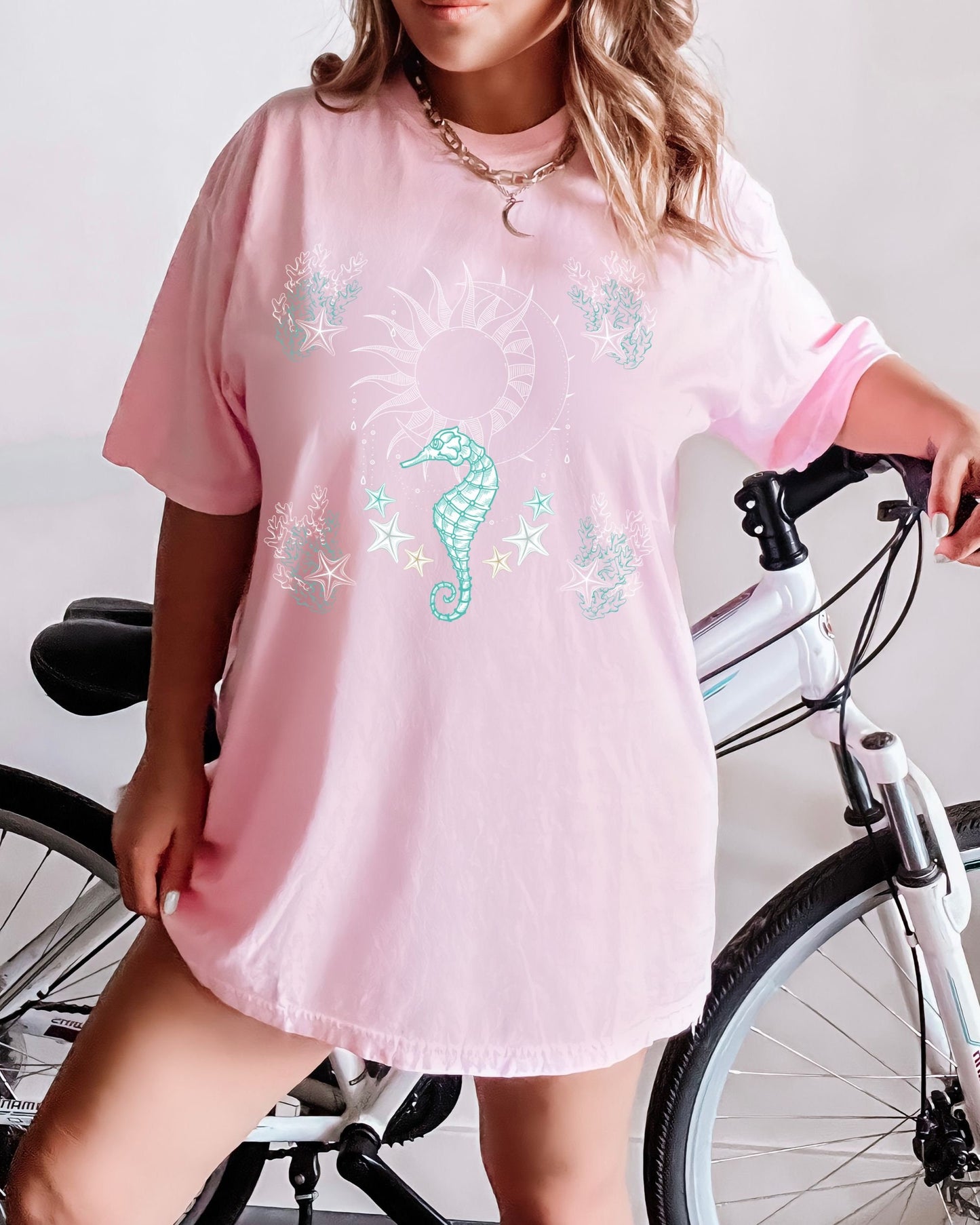 Sun and Moon Starfish Seahorse Comfort Colors® Shirt Oceancore Mermaidcore Ocean Inspired Clothes Mystical Ocean Shirt CrustaceanCore TShirt