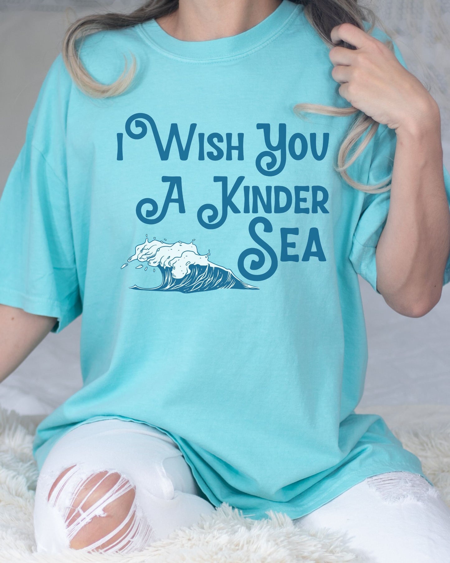 Kind Sea Comfort Colors® Shirt Kindness Quote Shirt Oceancore Nautical Shirt Aesthetic Beach Shirt MermaidCore Beachy Shirts Bookish Clothes