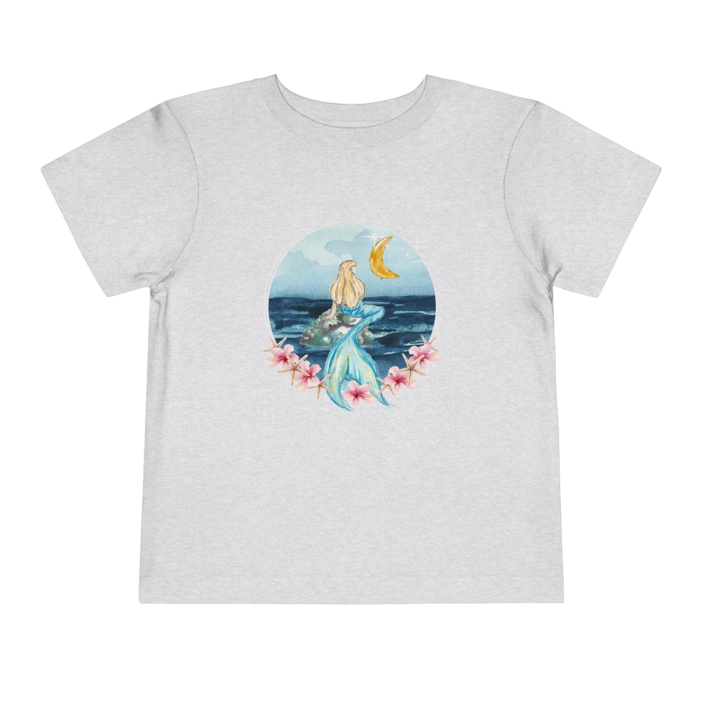 Mermaid Shirt Girl Hibiscus Shirt Starfish Moon Kids Shirt Ocean TShirt Oceancore MermaidCore Mermaid Aesthetic Mermaid Birthday Shirt Girl
