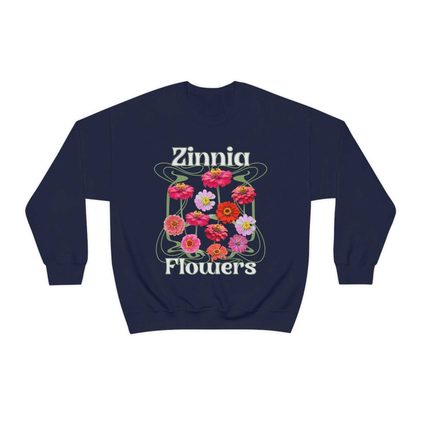 Zinnia Wild Flowers Crewneck Sweatshirt Cottagecore Clothes Boho Sweatshirt Cottagecore Sweater Pressed Flower Shirt Garden Lover Gift