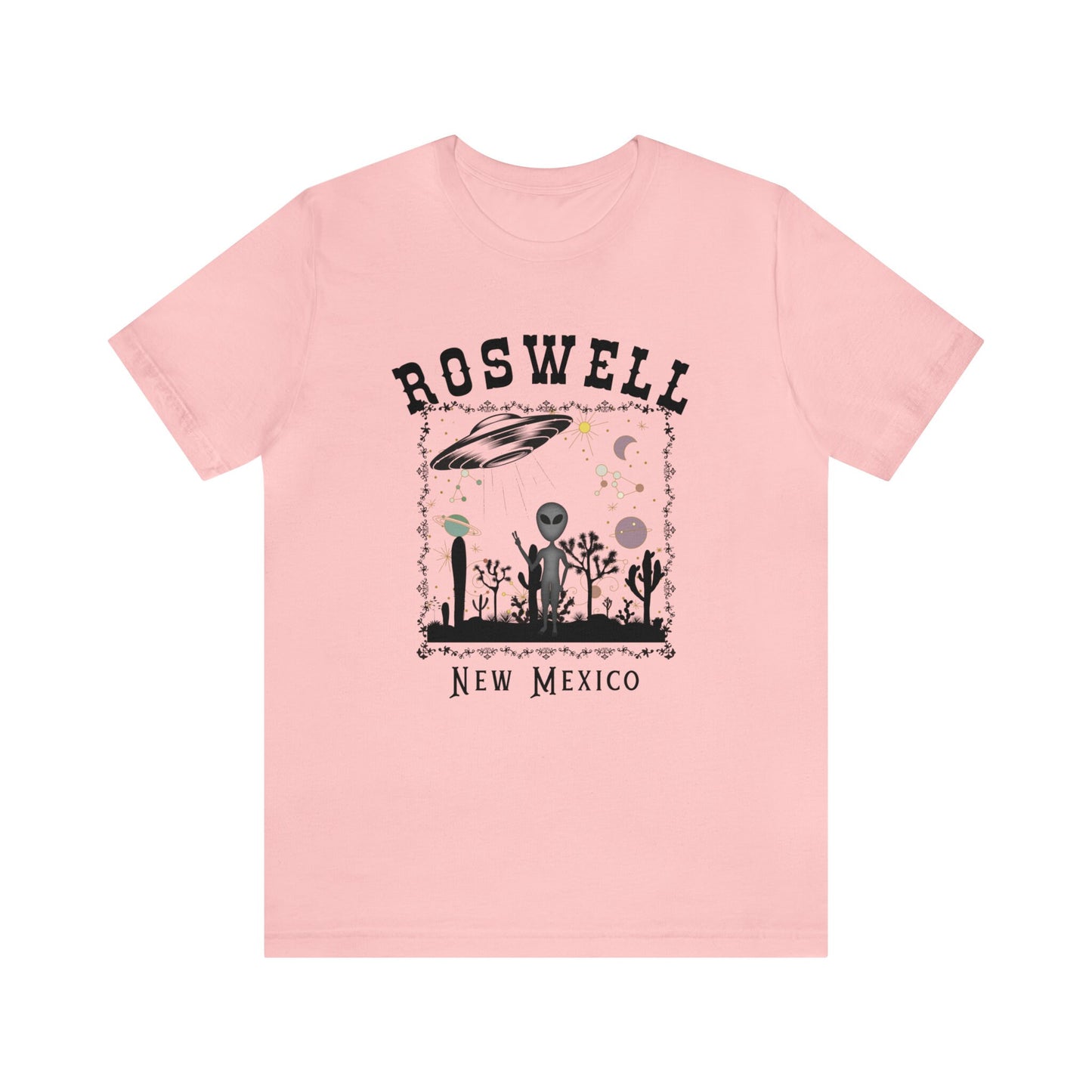 Alien Tshirt UFO Shirt Roswell New Mexico Cryptozoology Shirt Southwestern Shirt Western Graphic Tees Retro New Mexico Tee Cosmic Cowgirl