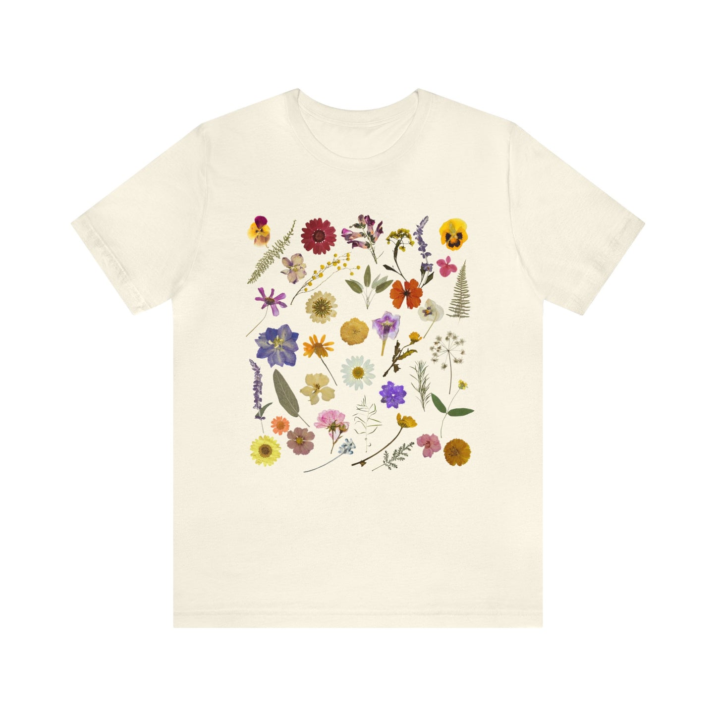 Pressed Flowers Shirt Wild Flowers Shirt Boho Wildflower Tshirt Cottagecore Clothes Fairycore Shirt Botanical Forestcore Cottage Core Shirt