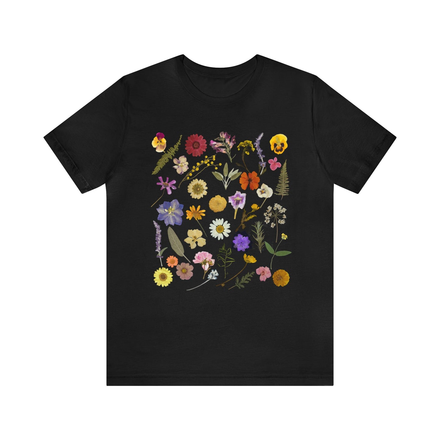 Pressed Flowers Shirt Wild Flowers Shirt Boho Wildflower Tshirt Cottagecore Clothes Fairycore Shirt Botanical Forestcore Cottage Core Shirt