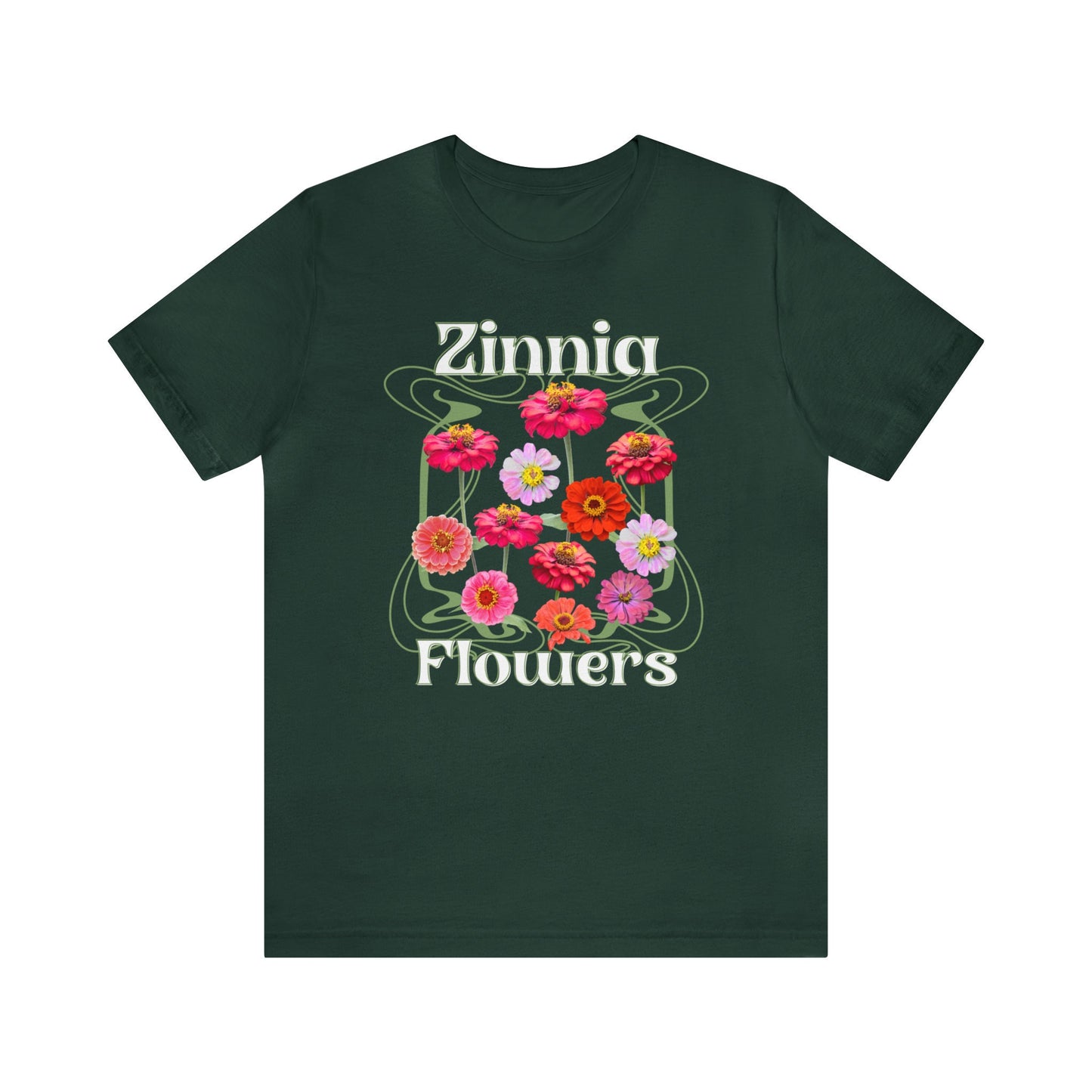 Zinnia Flowers Shirt Wild Flowers Tshirt Boho Wildflowers Shirt Cottagecore Clothes Botanical Nature Shirt Fairycore Gardener Gift