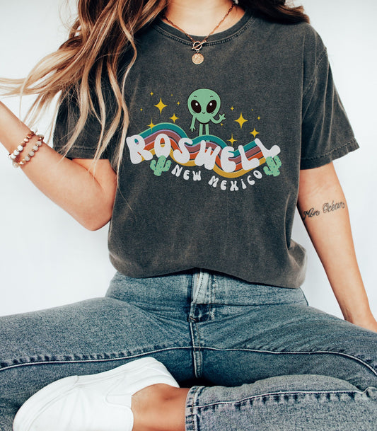 Roswell New Mexico Comfort Colors Retro Alien Shirt Cryptozoology Shirt Alien T Shirt UFO Shirt Aesthetic Southwestern Travel Graphic Tee