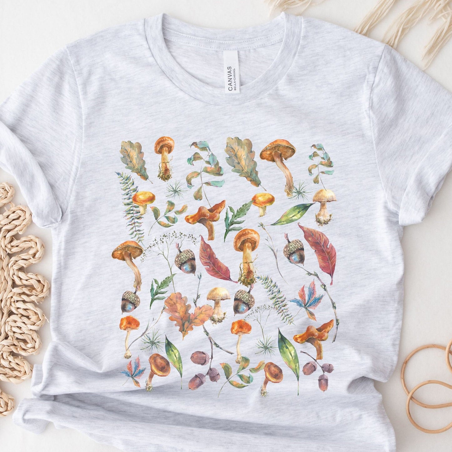 Fall Mushroom TShirt Fall Clothes Women Autumn Cottagecore Clothes Cottage Core Shirt Gobllincore Shirt BOHO Forestcore Tee FairyCore Shirt